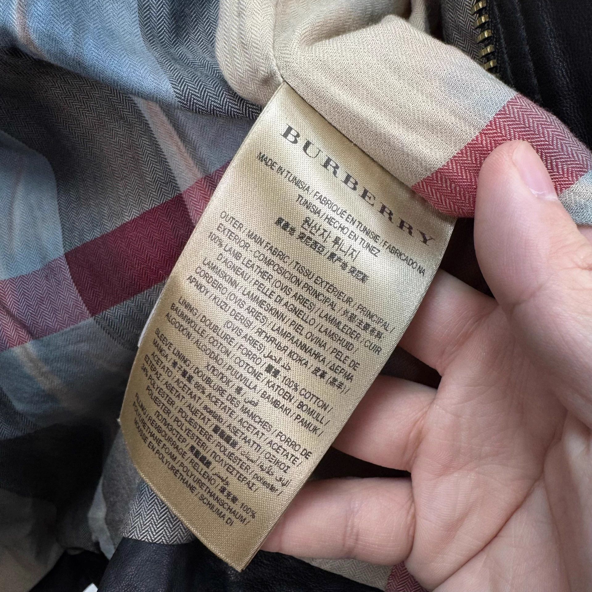 Burberry Burberry Lambskin Biker Jacket UK8 95% Lining Stained Size S / US 4 / IT 40 - 7 Thumbnail