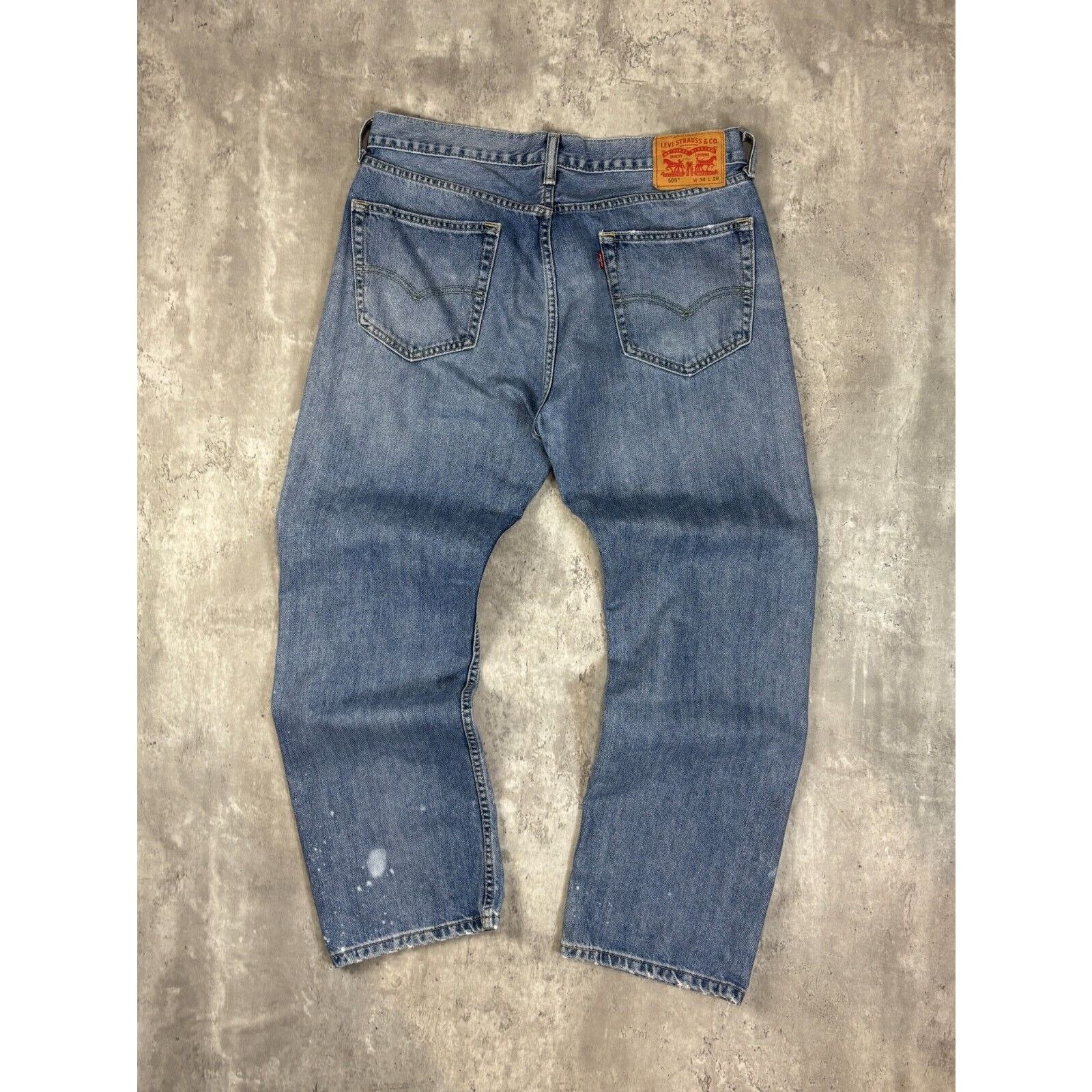 Levi's Vintage Levis 505 Medium Wash Denim Pants Size 35 Blue Size US 35 - 2 Thumbnail