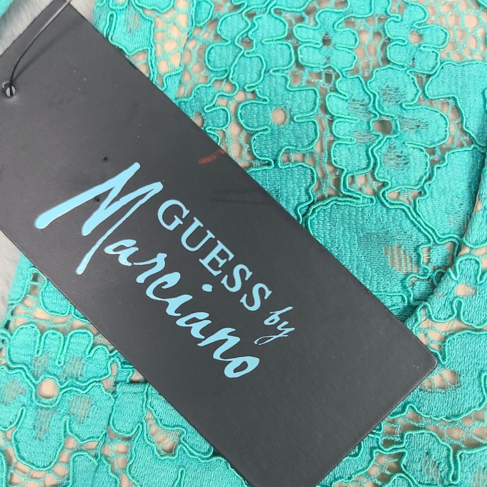 Guess Marciano by Guess High Waisted Teal lace short Size 4 Size 27" / US 4 / IT 40 - 3 Thumbnail