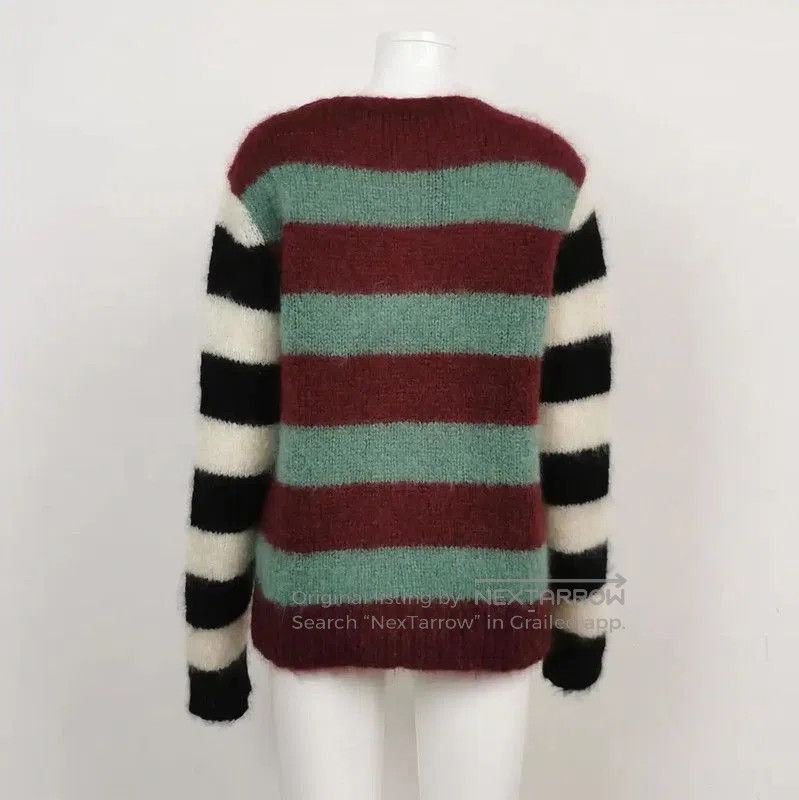 Max Mara MaxMara Striped Mohair Blend Pullover Sweater . Size L / US 10 / IT 46 - 2 Thumbnail