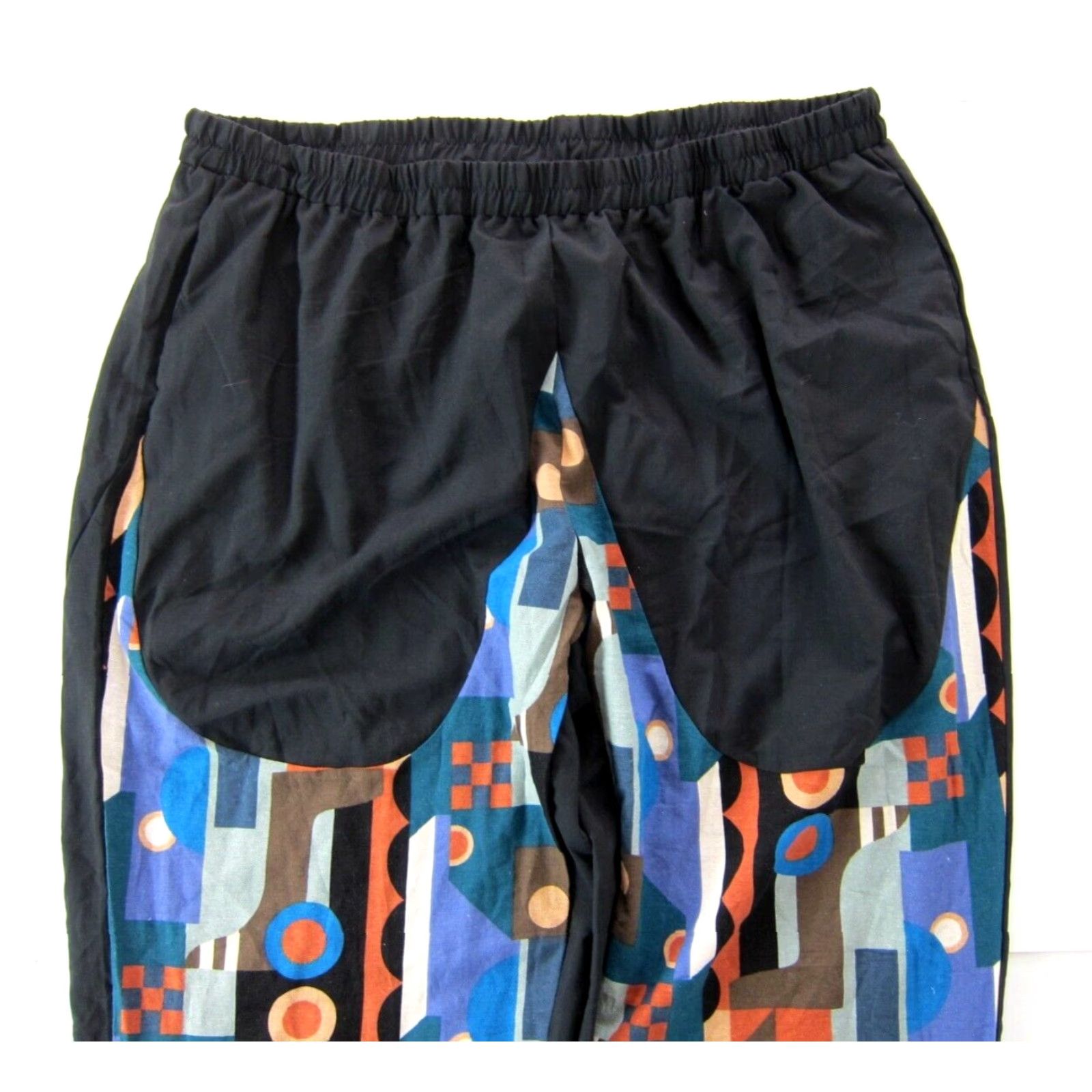 Vintage Emery Rose Cotton Black Purple Orange Geometric Pocket Chino Pant Plus 5XL Size 40" / US 18 - 4 Thumbnail