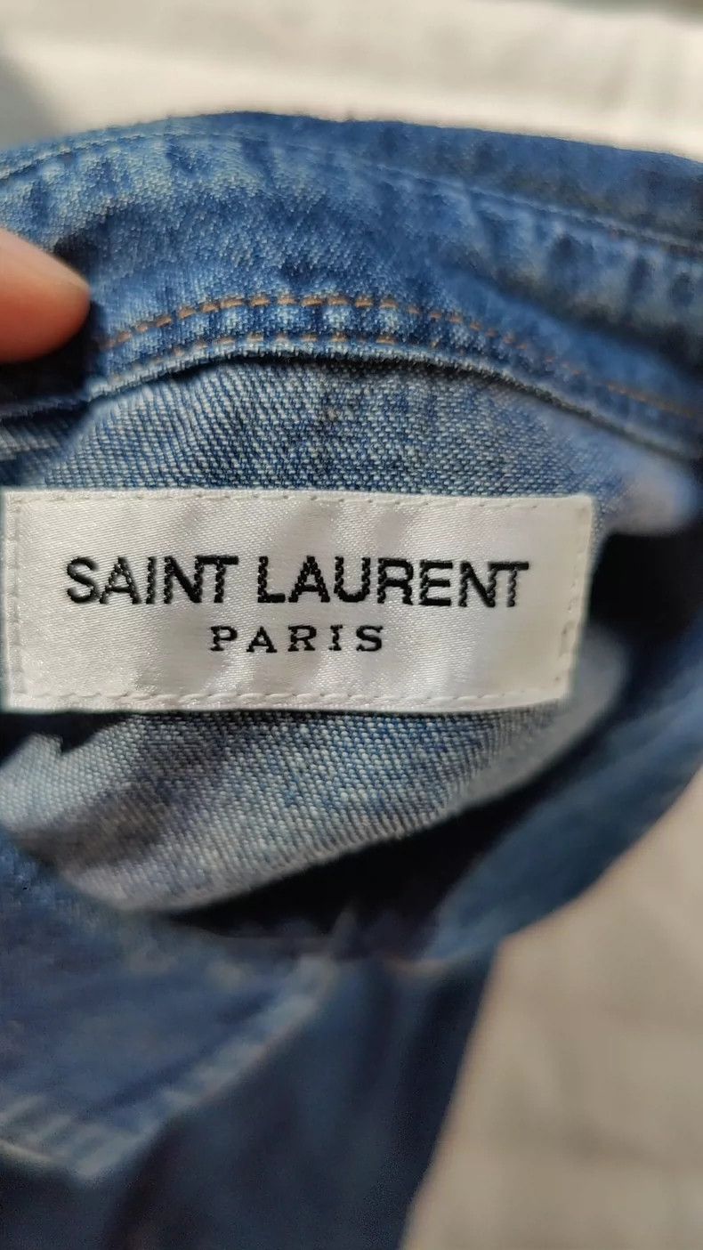 Saint Laurent Paris Saint Laurent Paris Denim shirt 2505-Nextarrow Size US XS / EU 42 / 0 - 2 Thumbnail