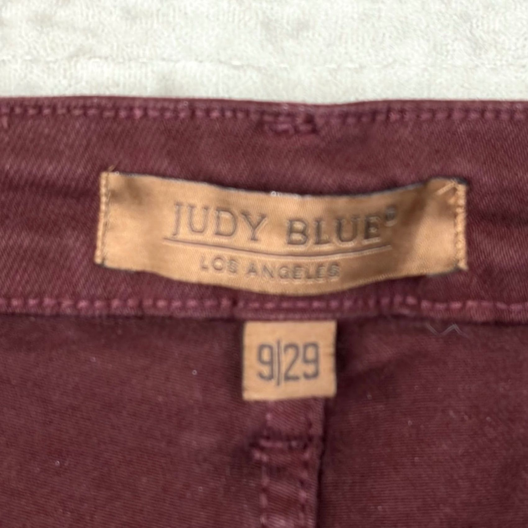 Vintage Judy Blue Burgundy Wide Leg Jeans JB88752 Size 9/29, High Rise, 5-Pocket Denim, Stretch, Button Fly, Womens Size 30" / US 8 / IT 44 - 7 Thumbnail