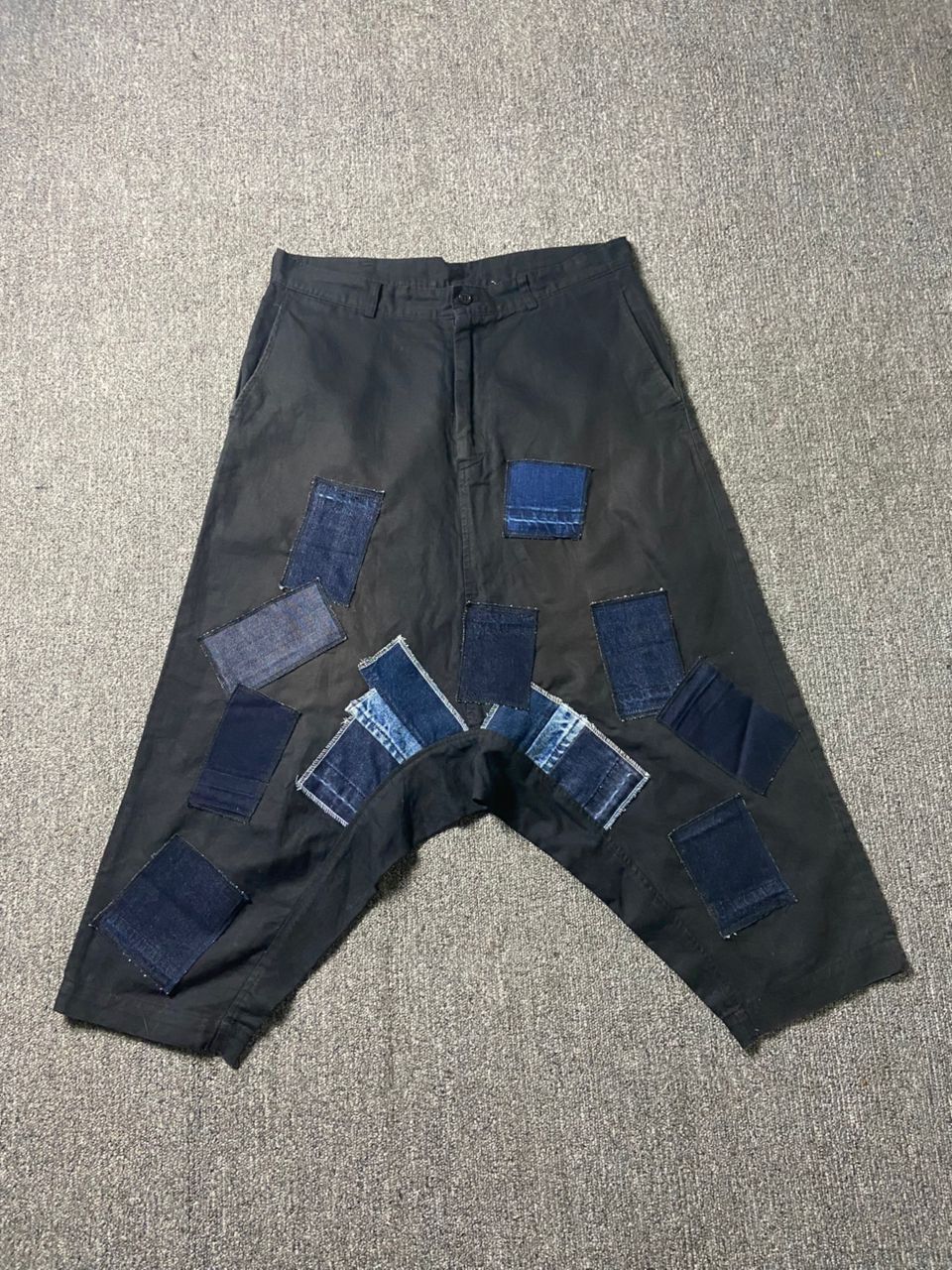 Comme des Garcons Comme des Garcons Black Drop Crotch Patchwork Pants (185) Size US 32 / EU 48 - 1 Thumbnail