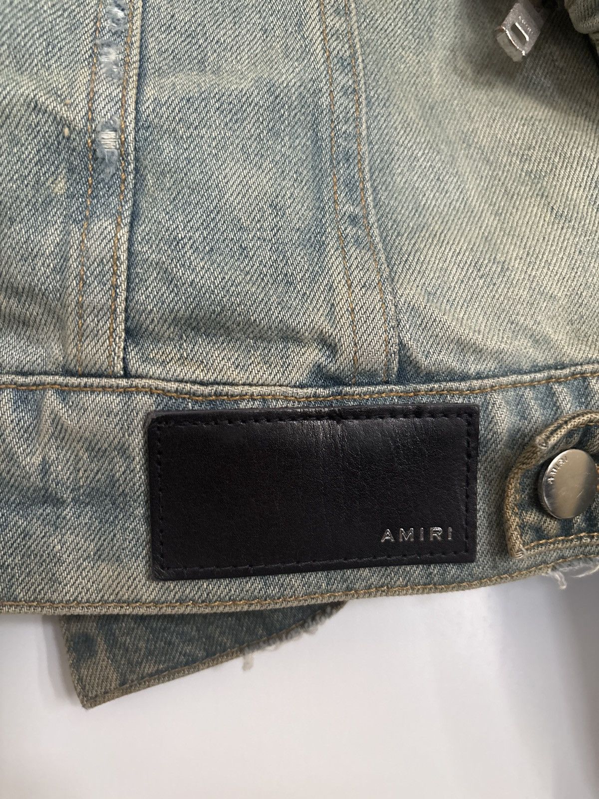 Amiri Amiri Aged Denim Trucker Jacket Size US S / EU 44-46 / 1 - 3 Thumbnail
