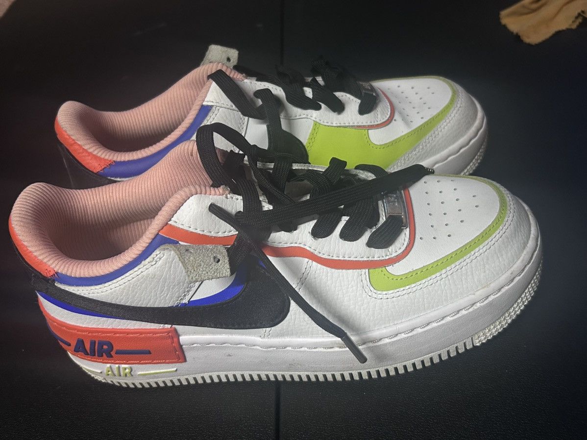 Nike Nike shadow “white multi” air force 1 Size US 8.5 / IT 38.5 - 1 Thumbnail