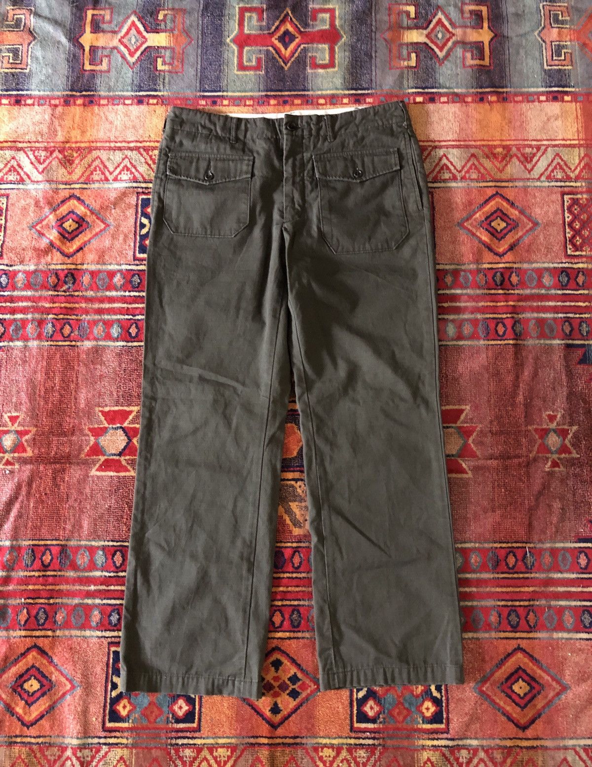 Nepenthes ENGINEERED GARMENT NEPENTHES NY RIPSTOP ARMY STYLE PANT Size US 34 / EU 50 - 1 Thumbnail