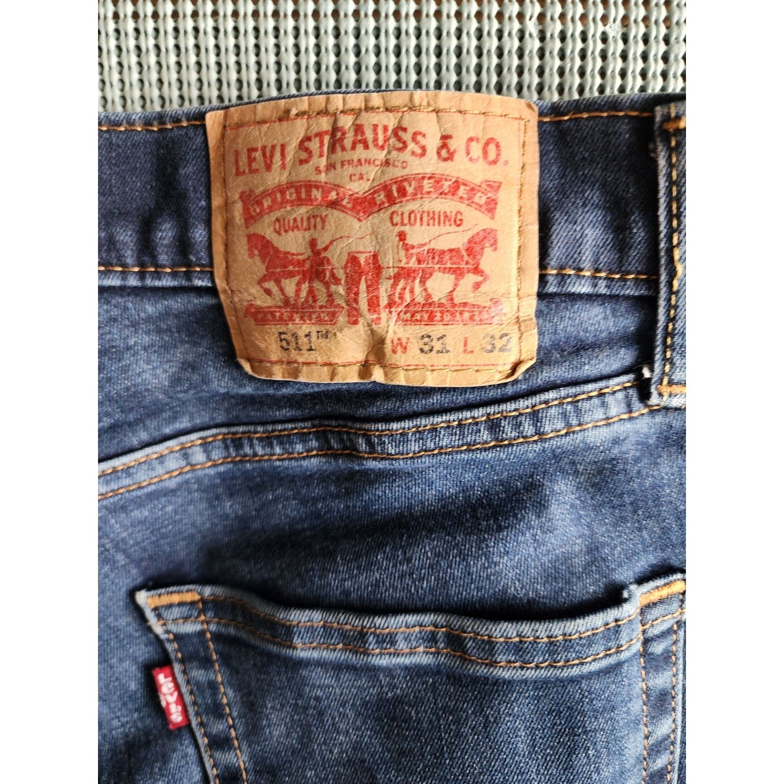 Levi's Levi's 511 Men's Jeans 31x32 Slim Fit Blue Size US 31 - 3 Thumbnail
