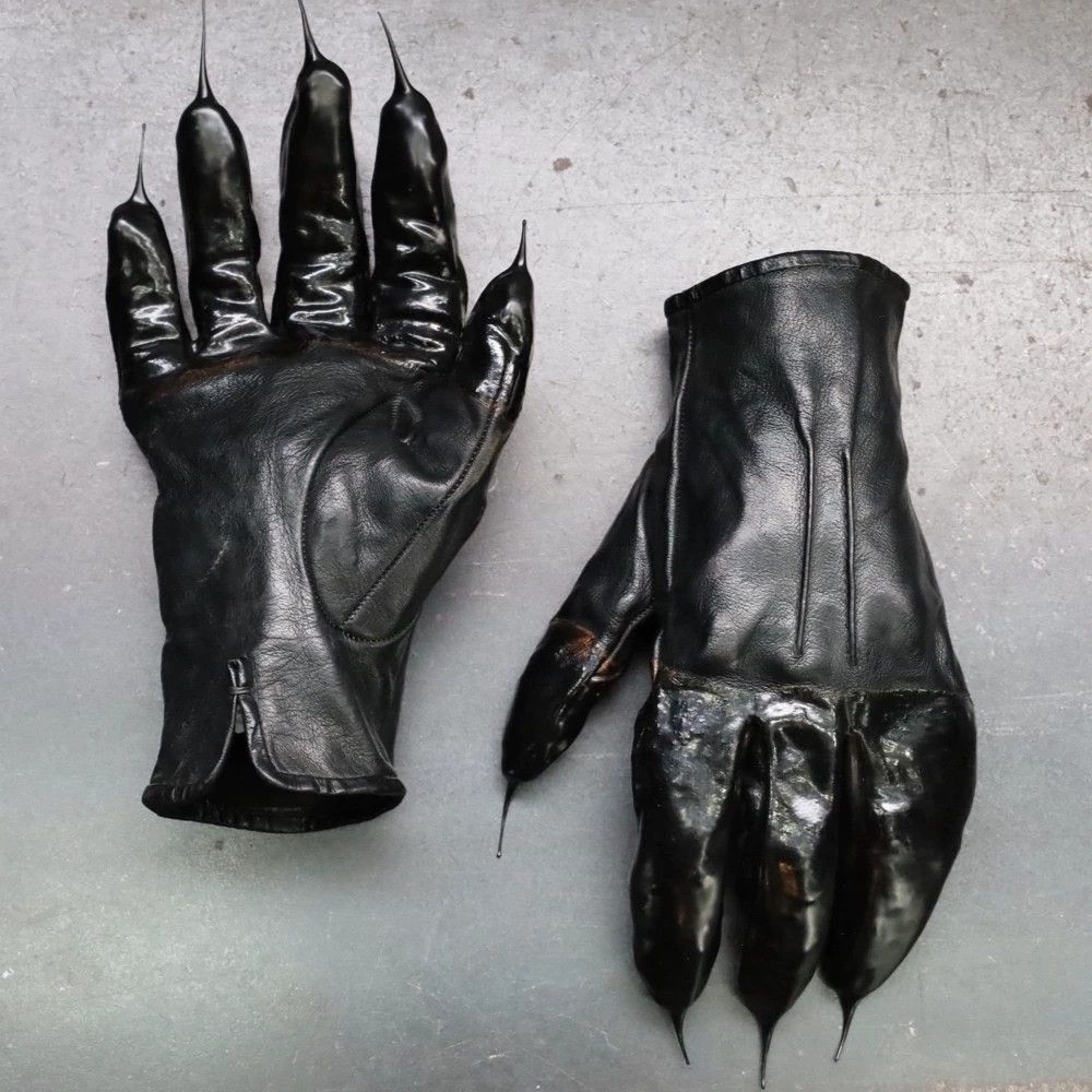 Carol Christian Poell CCP Dark Sol Asymmetric Kangaroo Leather Gloves 46+52 Size ONE SIZE - 3 Thumbnail