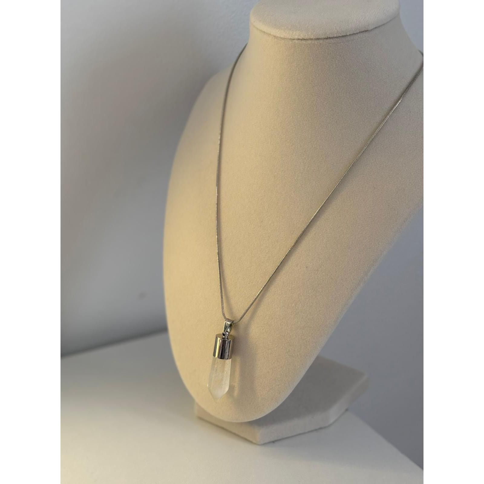 Other Clear Quartz Crystal Necklace Silver Pendant Size ONE SIZE - 2 Thumbnail