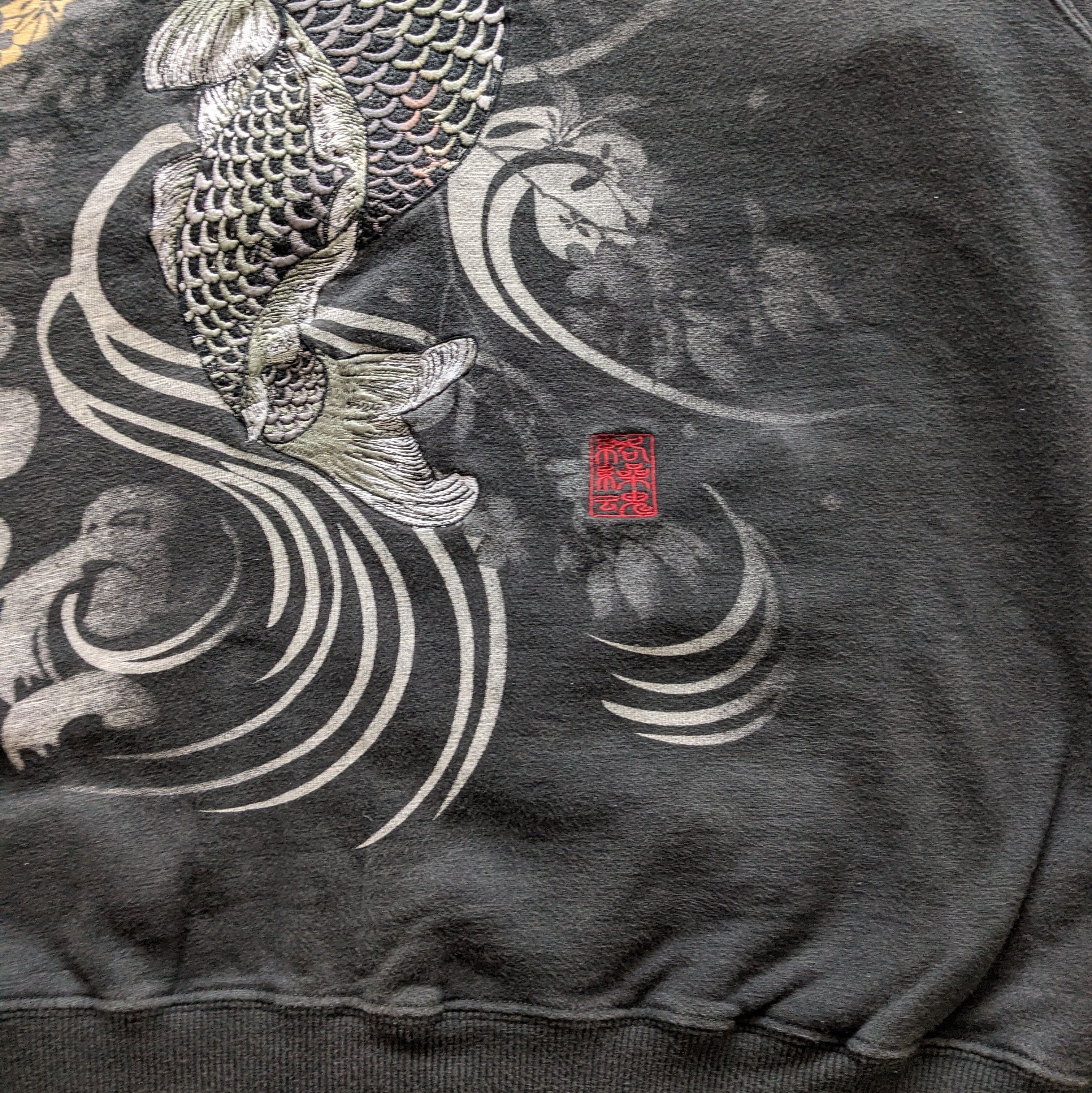 Karakuri Tamashii Vintage KARAKUSHI TAMASHI Japanese Art Hoodies Size US XXL / EU 58 / 5 - 2 Thumbnail