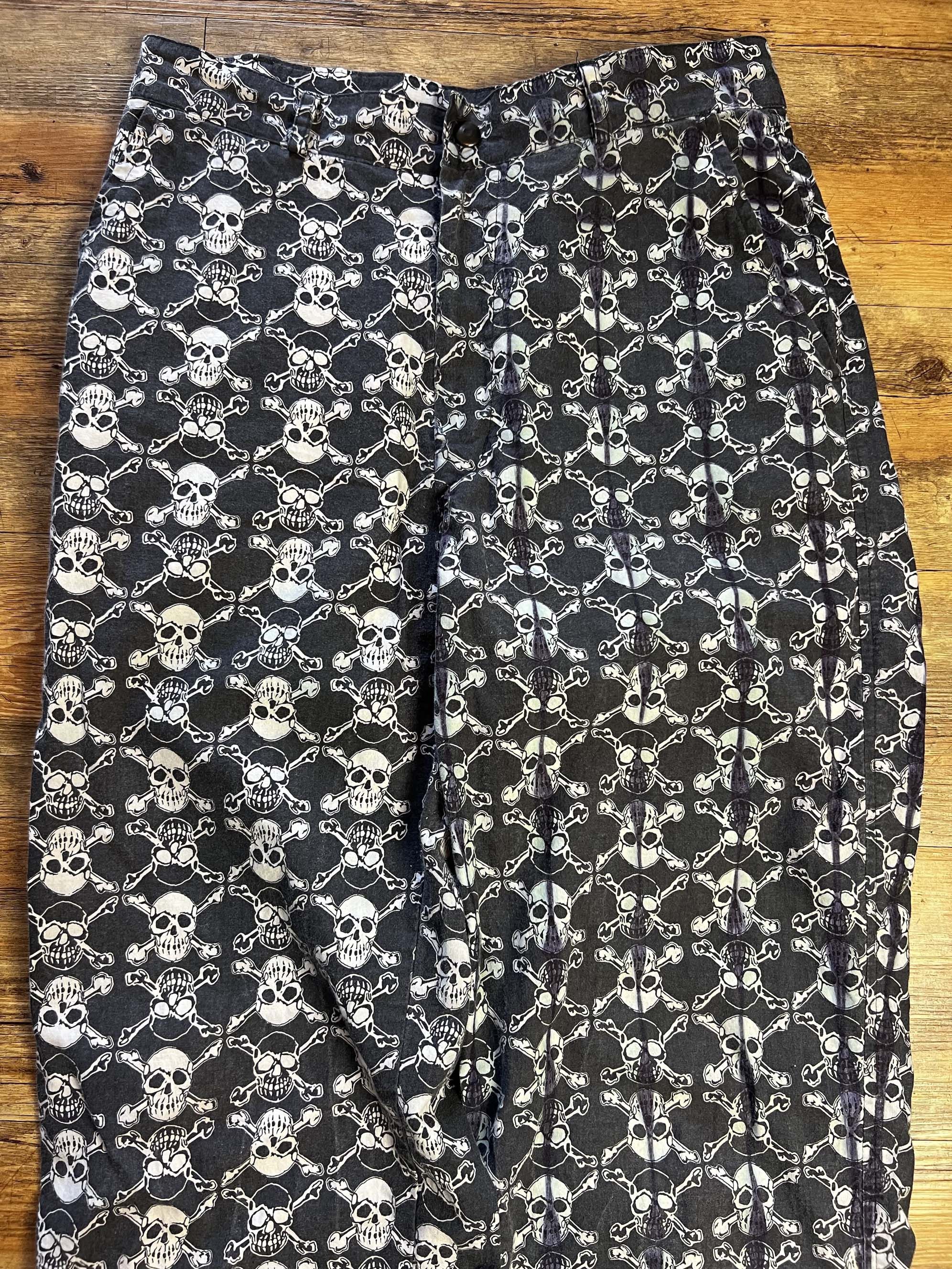 Life's a Beach RARE Vintage 1980's Life's A Beach Skull Print Pants Size US 32 / EU 48 - 5 Thumbnail