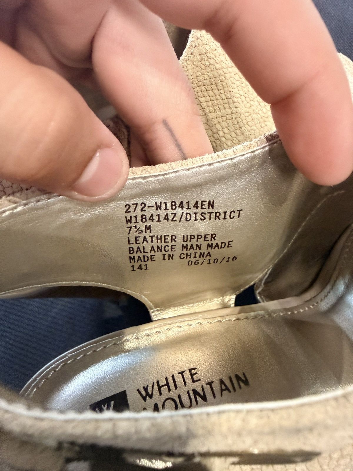 White Mountaineering White Mountain District Beige Heel Sandals Size US 7.5 / IT 37.5 - 3 Thumbnail