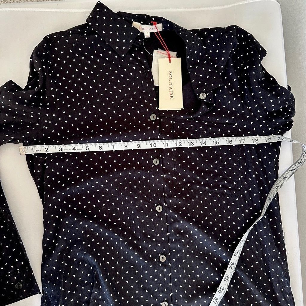 Other Womens Black & White Patterned Collared Button-up Blouse New Size XS / US 0-2 / IT 36-38 - 11 Thumbnail