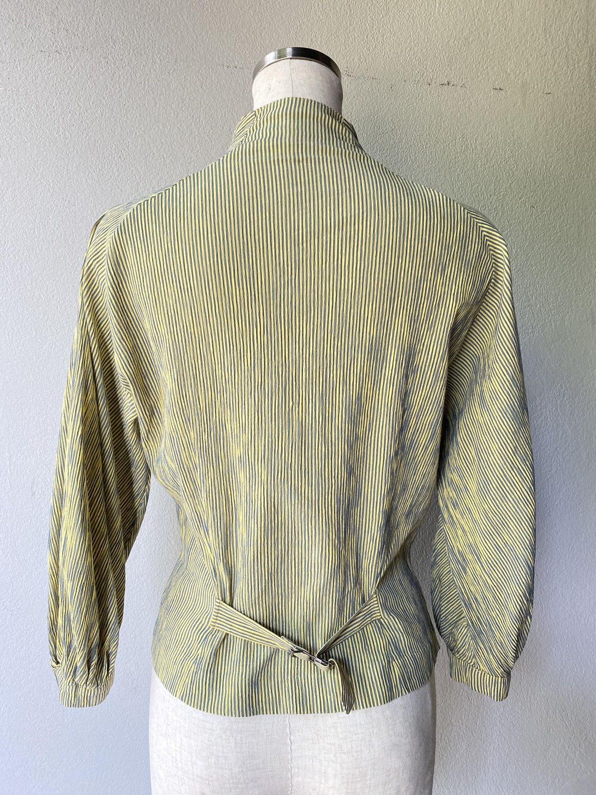 Christian Dior Monsieur Vintage Christian Dior CD Pinstripe Blouse Size L / US 10 / IT 46 - 6 Thumbnail