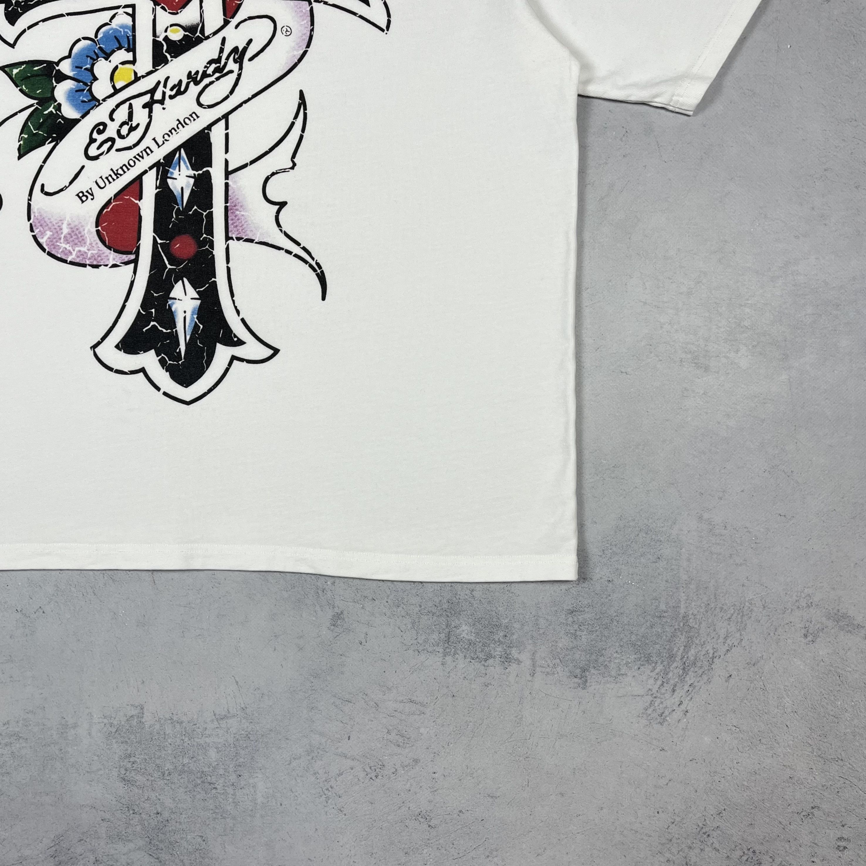 Ed Hardy × Unknown London Unknown London X Ed Hardy Cross Big Logo Oversize T Shirt Size US L / EU 52-54 / 3 - 4 Thumbnail