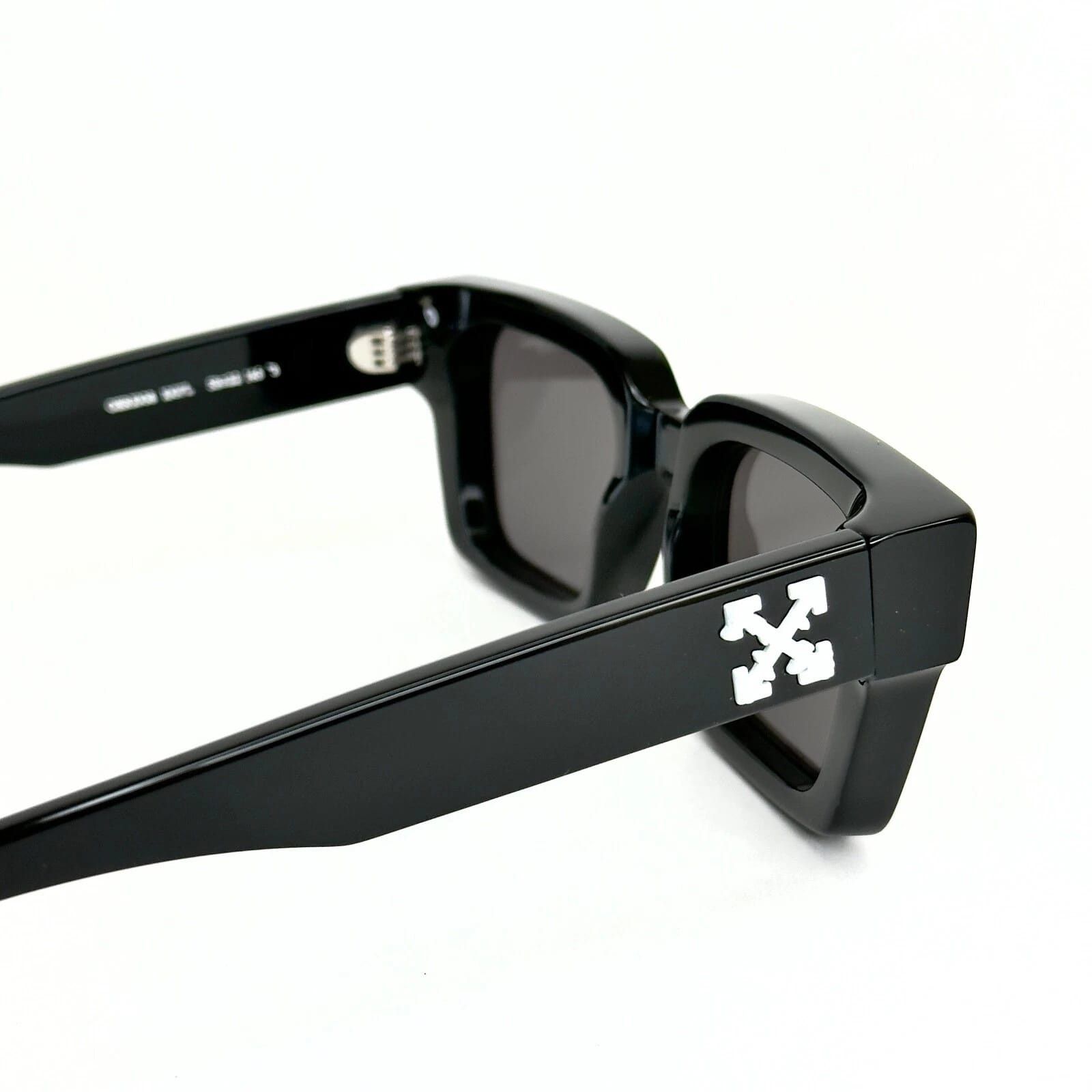 Off-White OFF-WHITE 008 OERI008 Black White Logo VIRGIL Sunglasses Size ONE SIZE - 7 Thumbnail