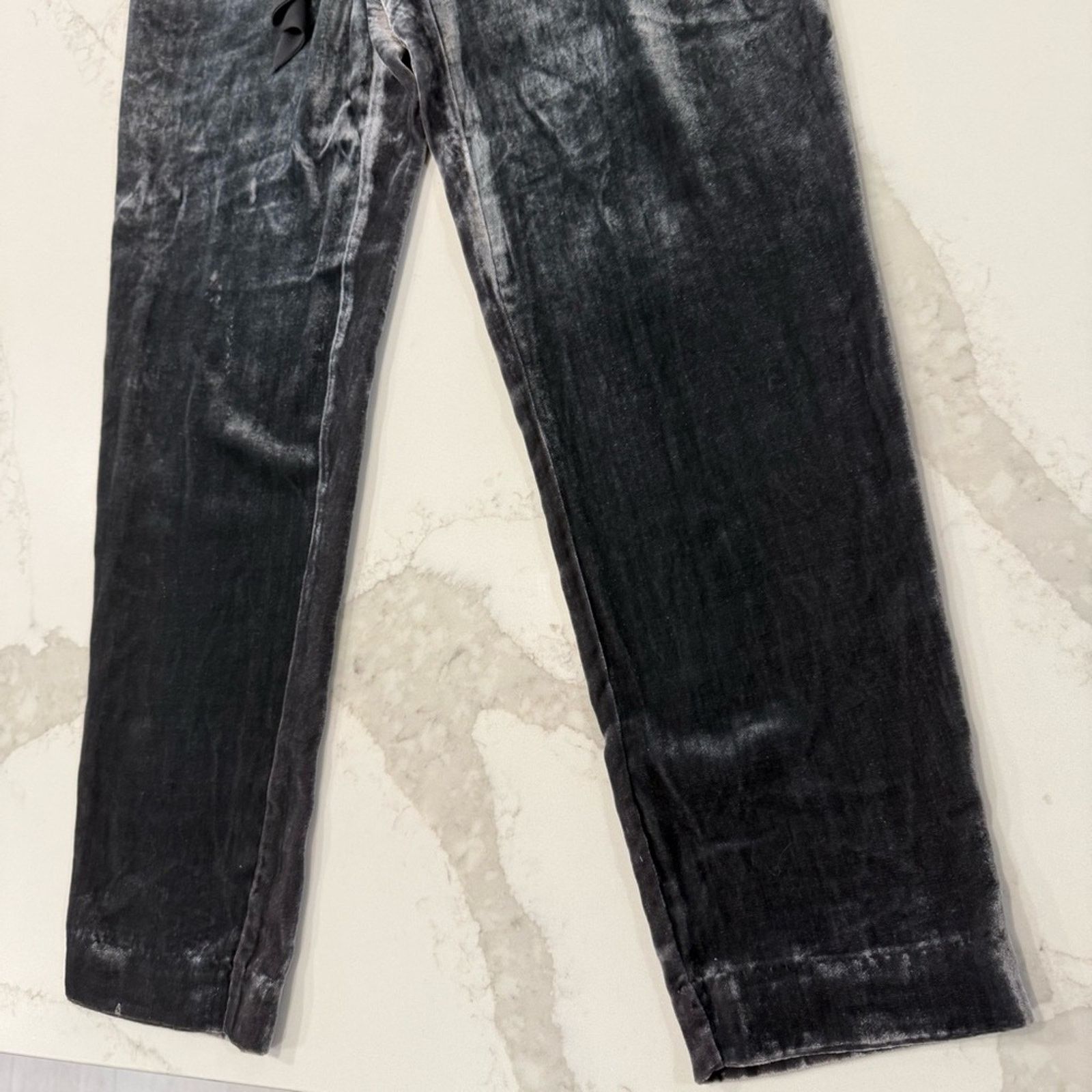 Anthropologie Anthropologie Elevenses Velvet Ribbon Tie Trousers Womens 2 Size 26" / US 2 / IT 38 - 4 Thumbnail