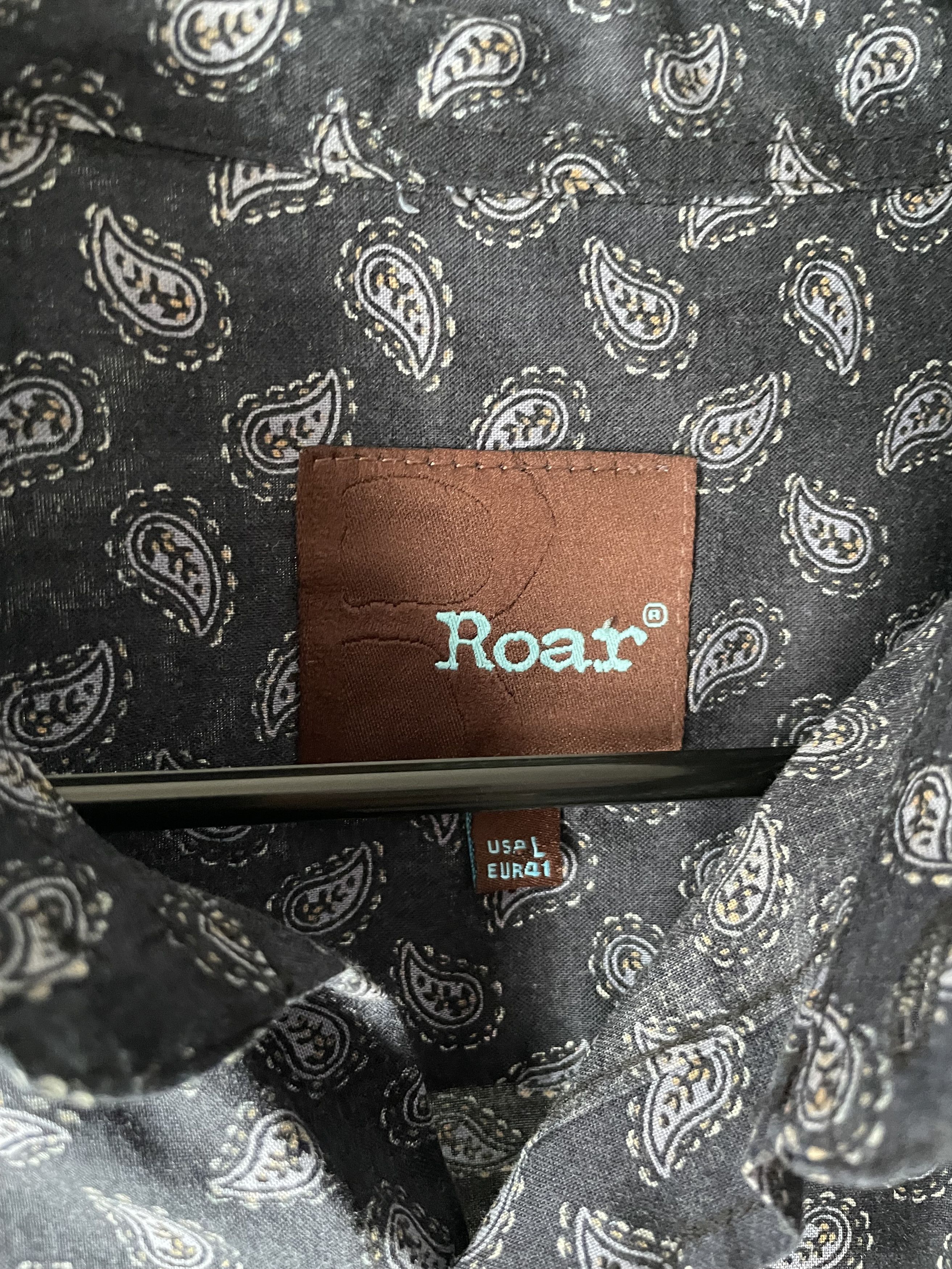 Roar Roar paisley-print navy button-down men's shirt Size US L / EU 52-54 / 3 - 4 Thumbnail