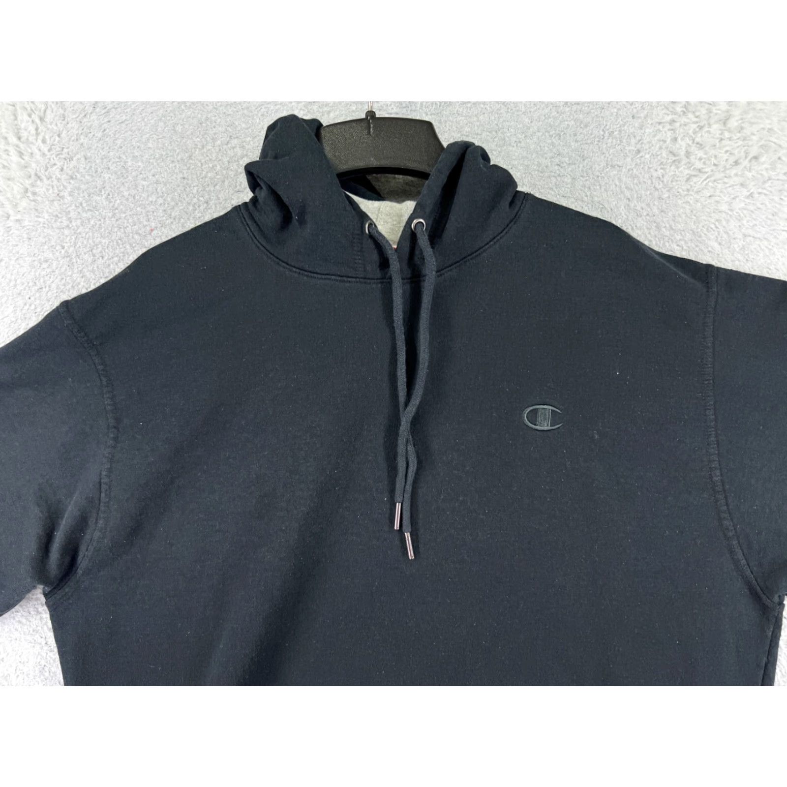 Champion Champion Hoodie Adult Large Black Pullover Embroidered Kangaroo Pocket Sweatshirt Size US L / EU 52-54 / 3 - 4 Thumbnail