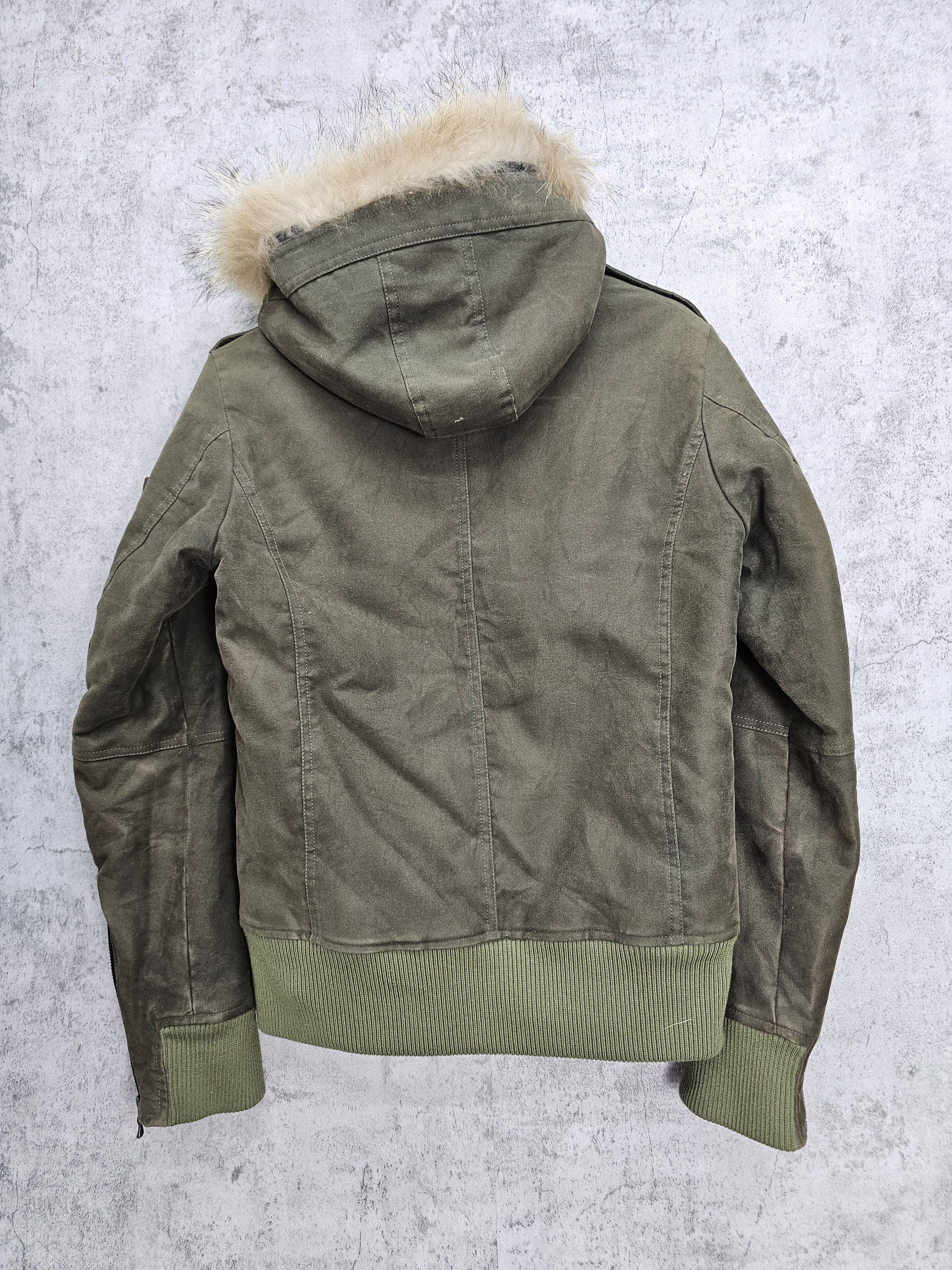 Japanese Brand × Shellac SHELLAC Riri Zipper Waxed Cotton Bomber Sherpa Jacket J0069 Size US M / EU 48-50 / 2 - 2 Thumbnail