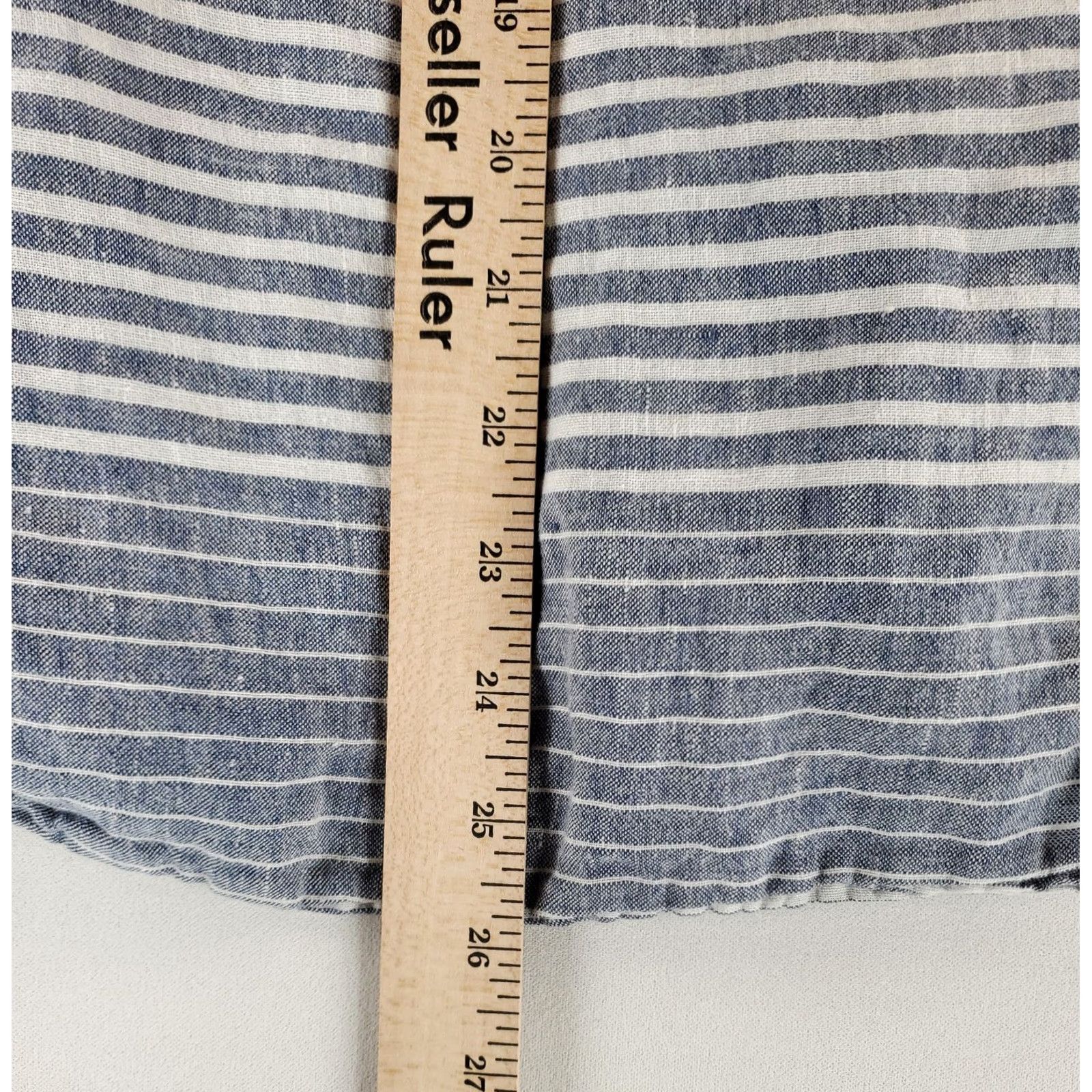 J.Crew VINTAGE J.CREW Shirt Button Down Baird McNutt Irish Linen Slim Blue White Striped Mens M Size US M / EU 48-50 / 2 - 6 Thumbnail