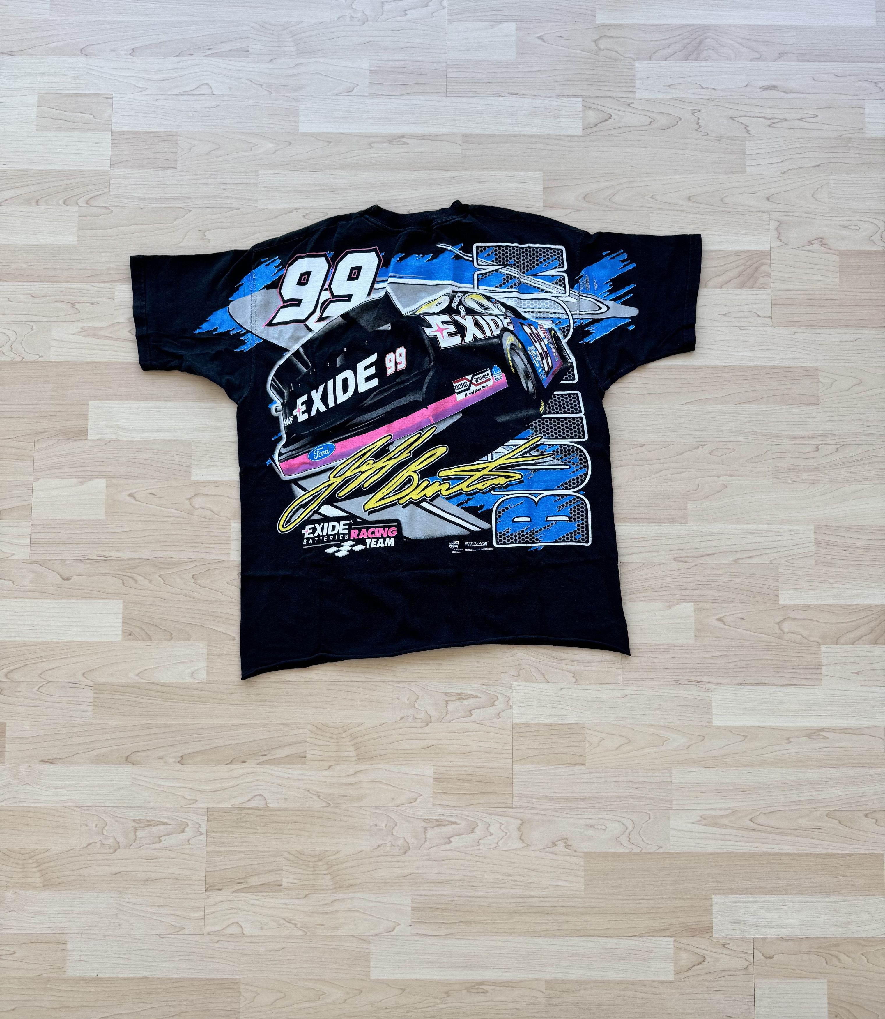 Vintage Nascar All Over Print Shirt Fits Large Roush