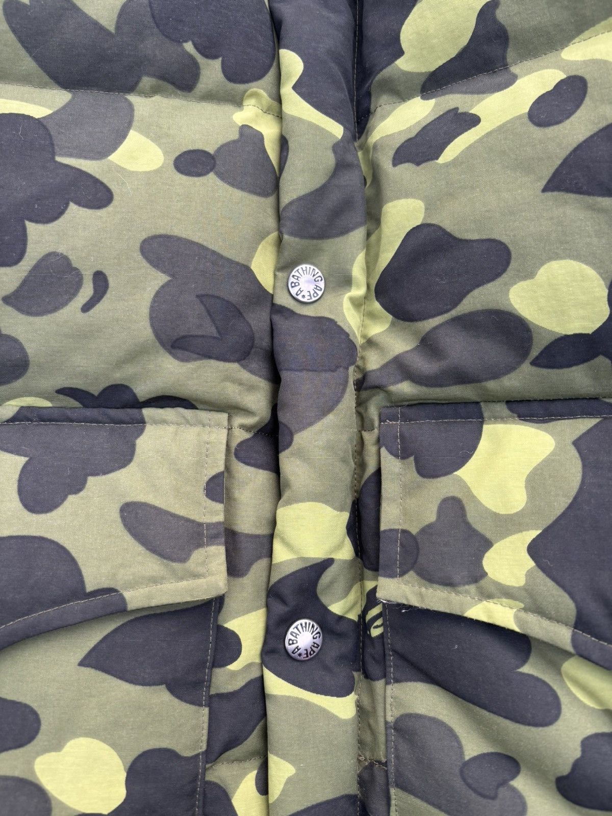 Bape Bape 1st camo down jacket with fawx fur hood Size US XS / EU 42 / 0 - 7 Thumbnail