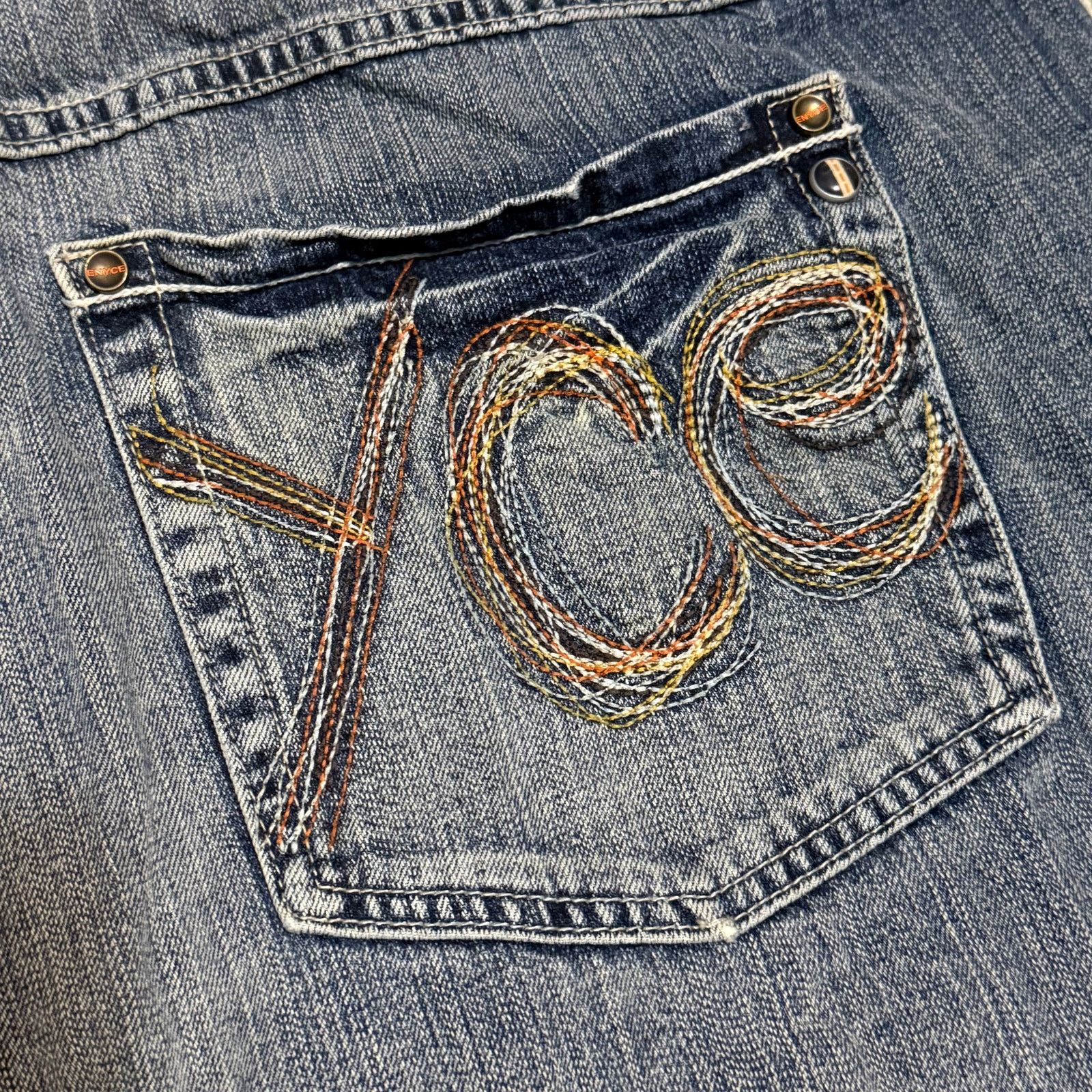 Enyce Vintage ENYCE Baggy Jean Shorts Spellout Size 44 Y2K Size US 44 / EU 60 - 4 Thumbnail