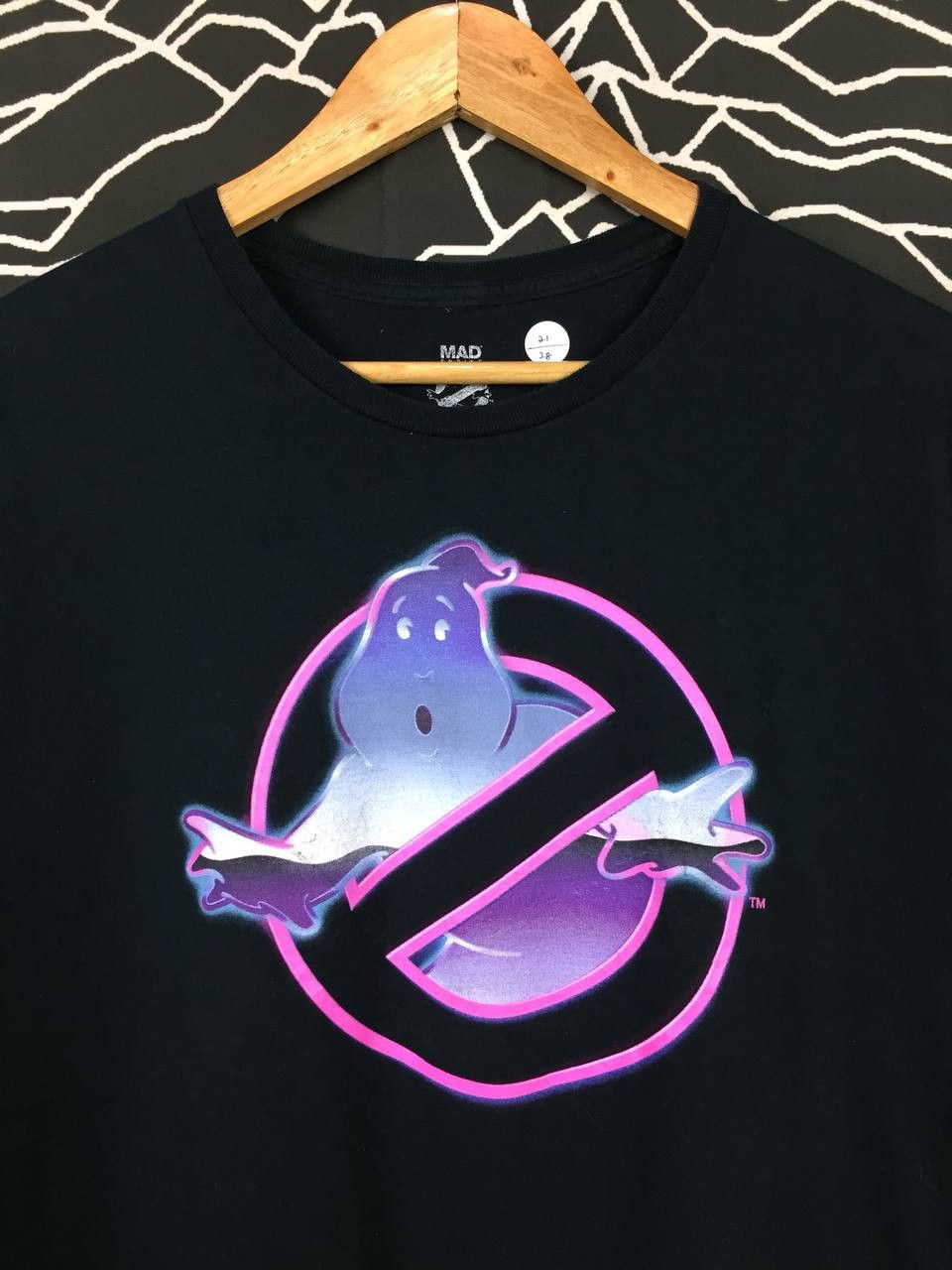 Mad Engine × Vintage Mad Engine Ghostbusters Neon Graphic Logo Movie Tee Size US L / EU 52-54 / 3 - 3 Thumbnail