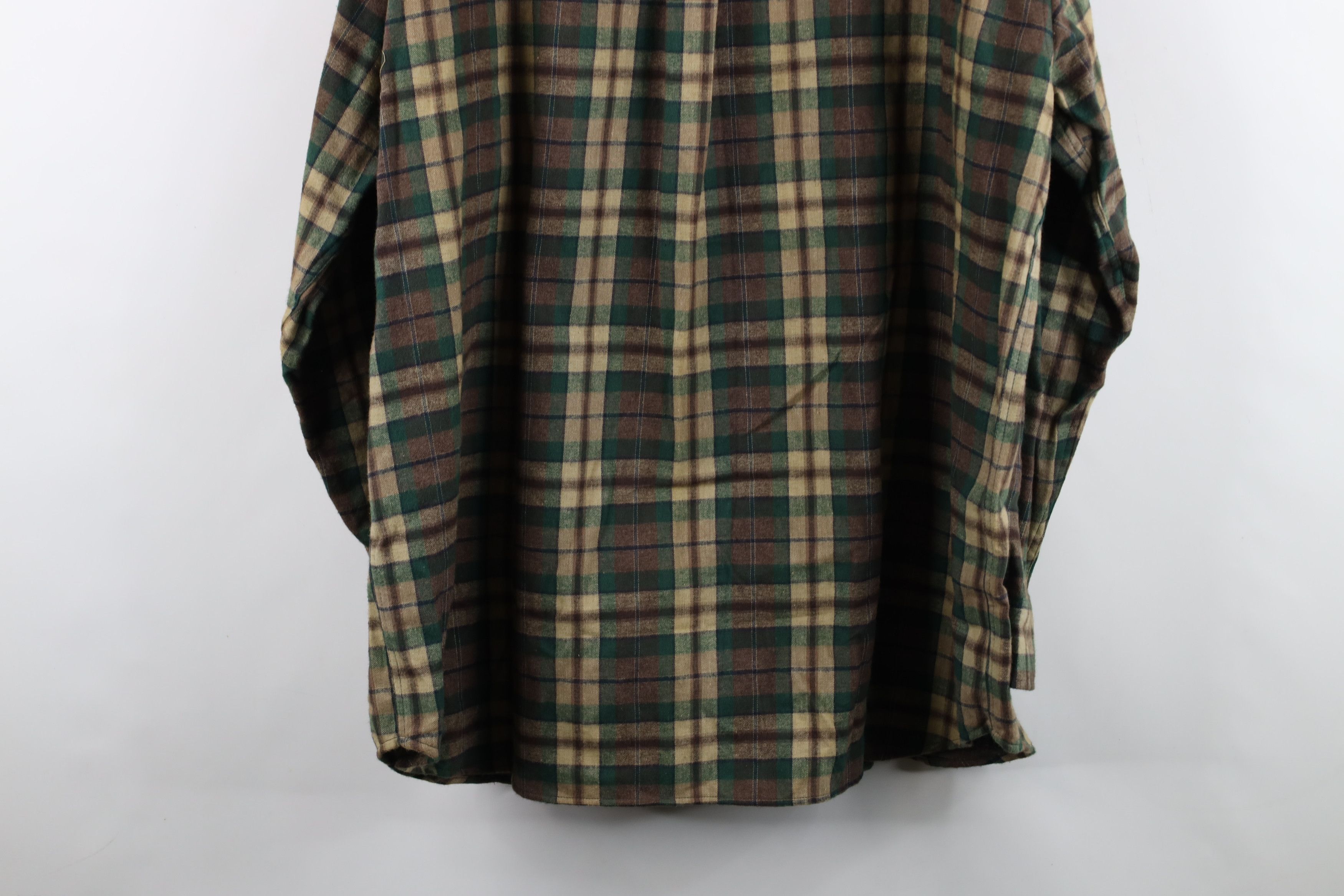 Vintage Vintage Y2K Streetwear Button Down Shirt Green Plaid Size US XXL / EU 58 / 5 - 12 Thumbnail