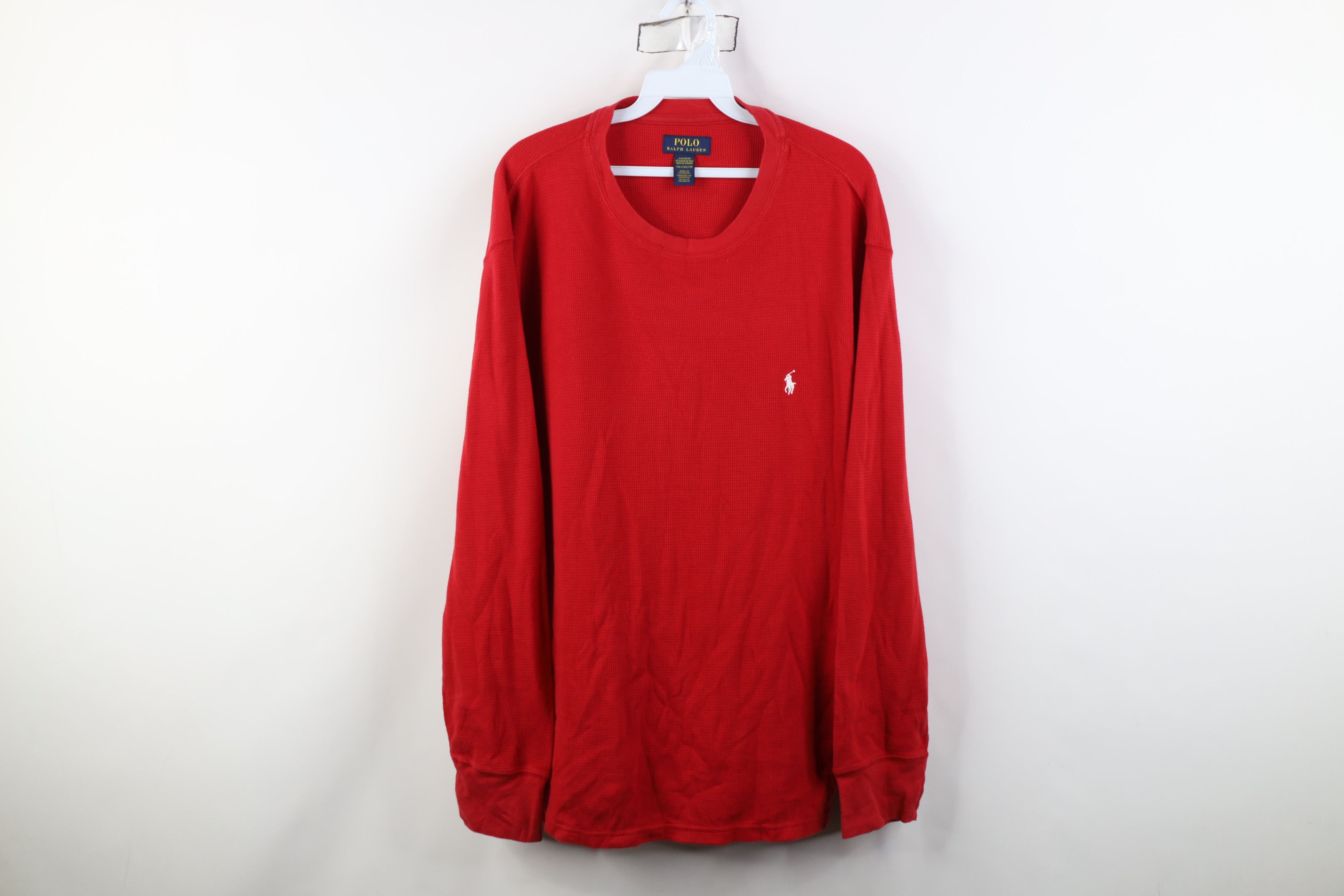 Polo Ralph Lauren Vintage 90s Y2K Ralph Lauren Waffle Knit Long Sleeve T-Shirt Size US XXL / EU 58 / 5 - 1 Thumbnail