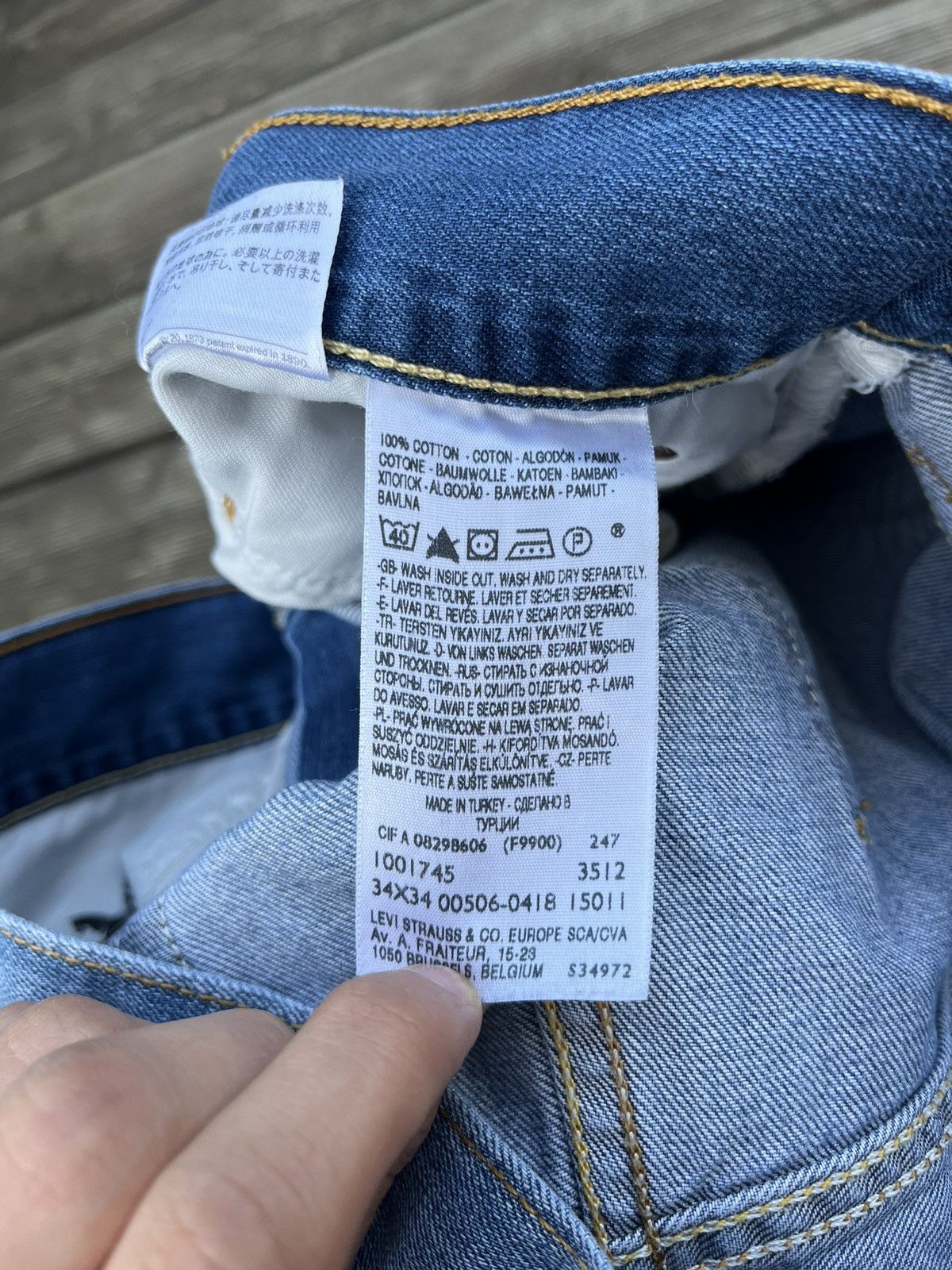 Levi's Vintage 90's Levis 506 34x34 Blue Classic Jeans Pants @196 Size US 34 / EU 50 - 15 Thumbnail