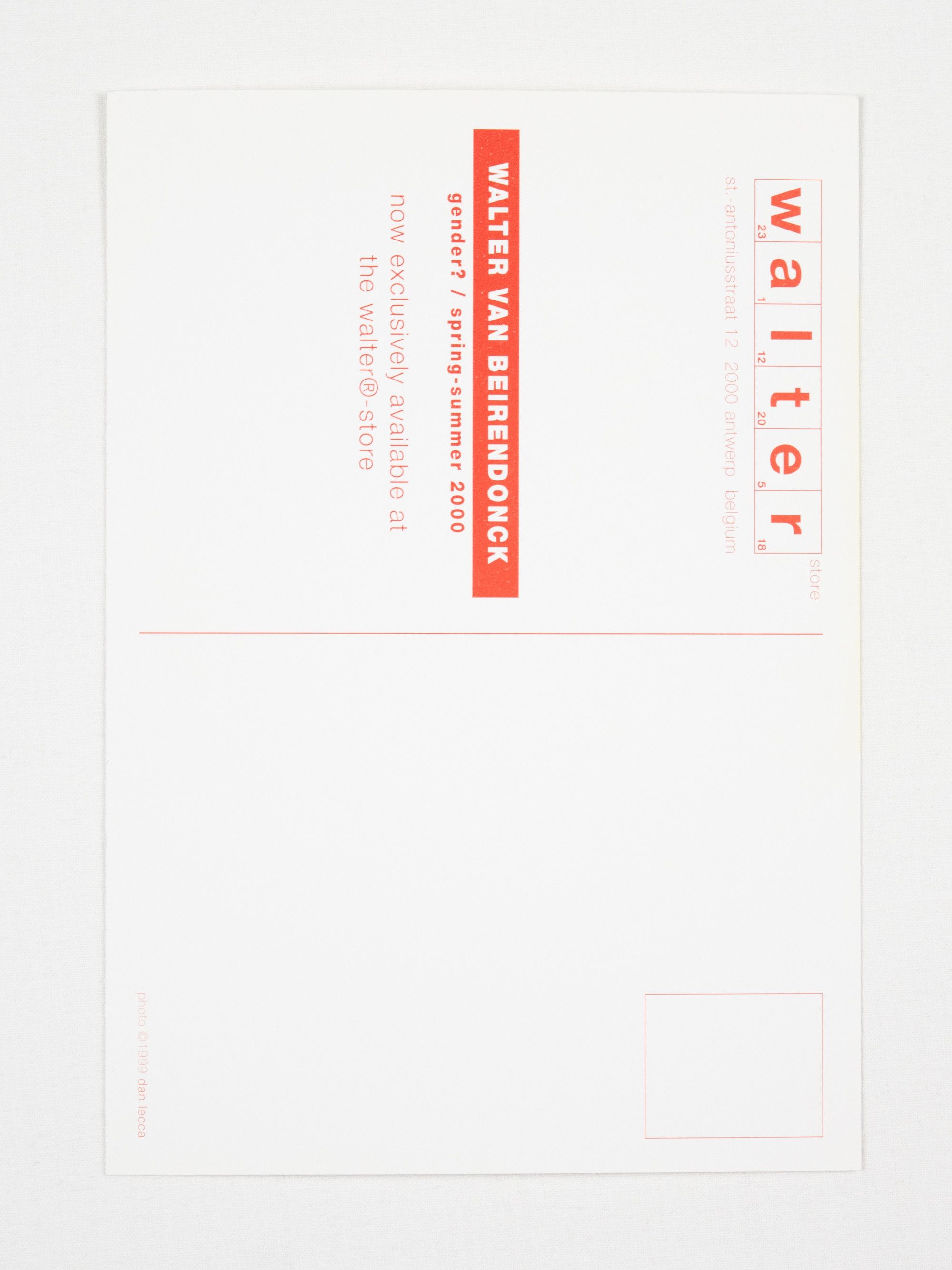 Walter Van Beirendonck Walter Van Beirendonck S/S 2000 postcard Size ONE SIZE - 2 Thumbnail