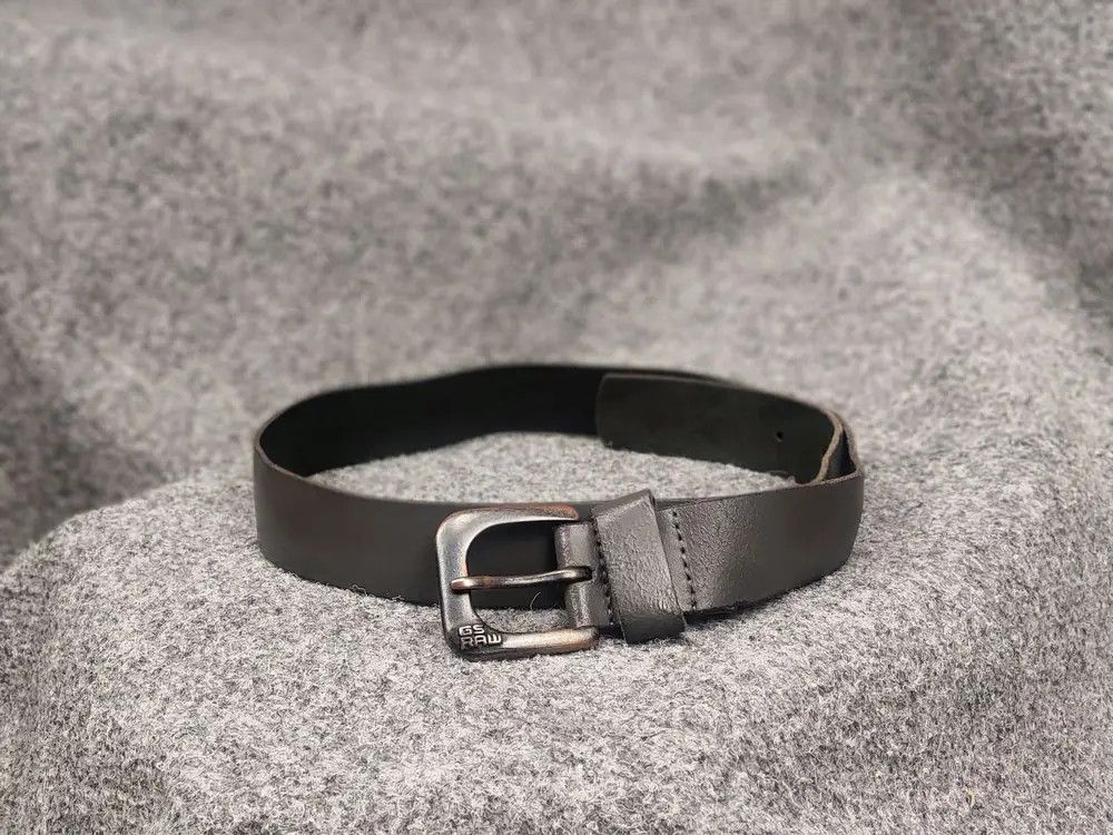 G-Star G Star raw Gray Leather Mini Logo Vintage Style Belt Y2K Size ONE SIZE - 1 Thumbnail