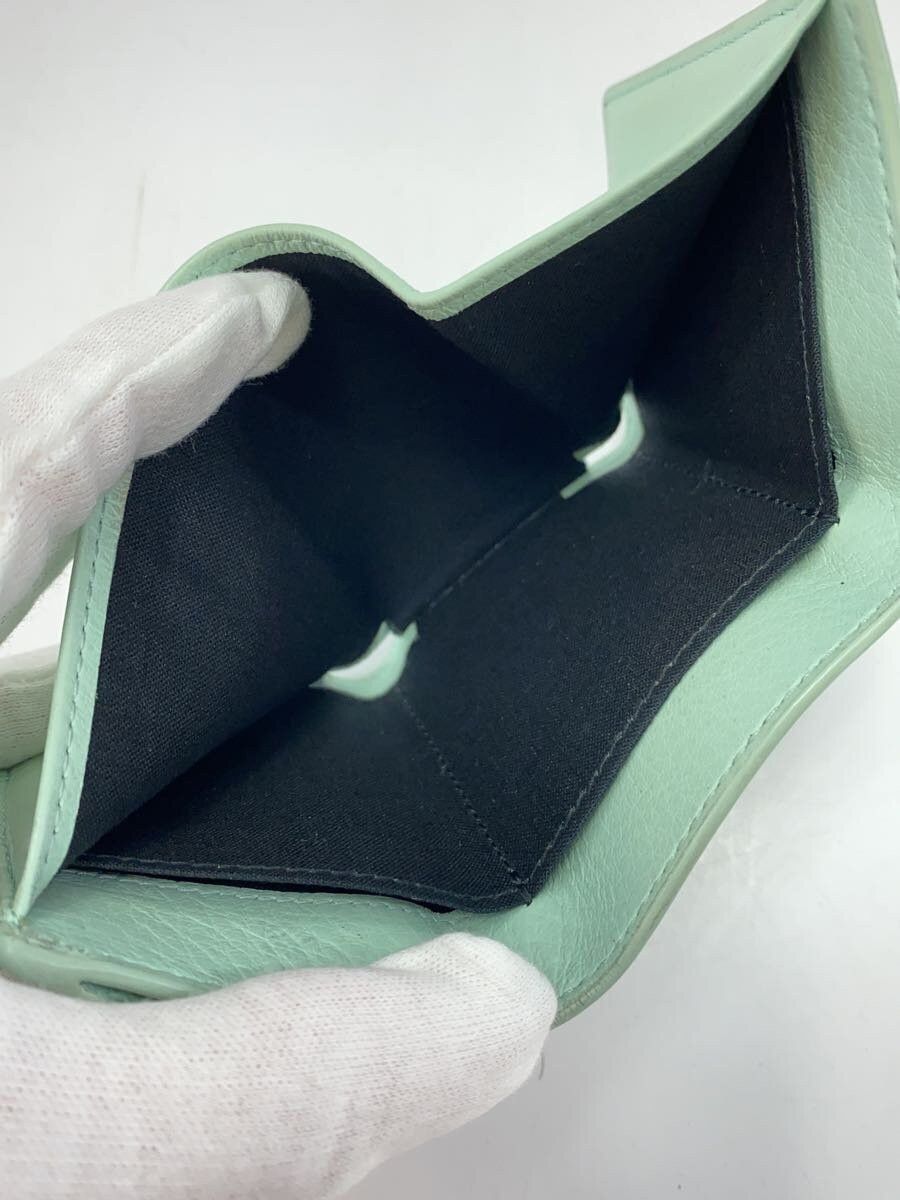 Balenciaga Balenciaga Paper Leather Mini Wallet Green Size ONE SIZE - 6 Thumbnail