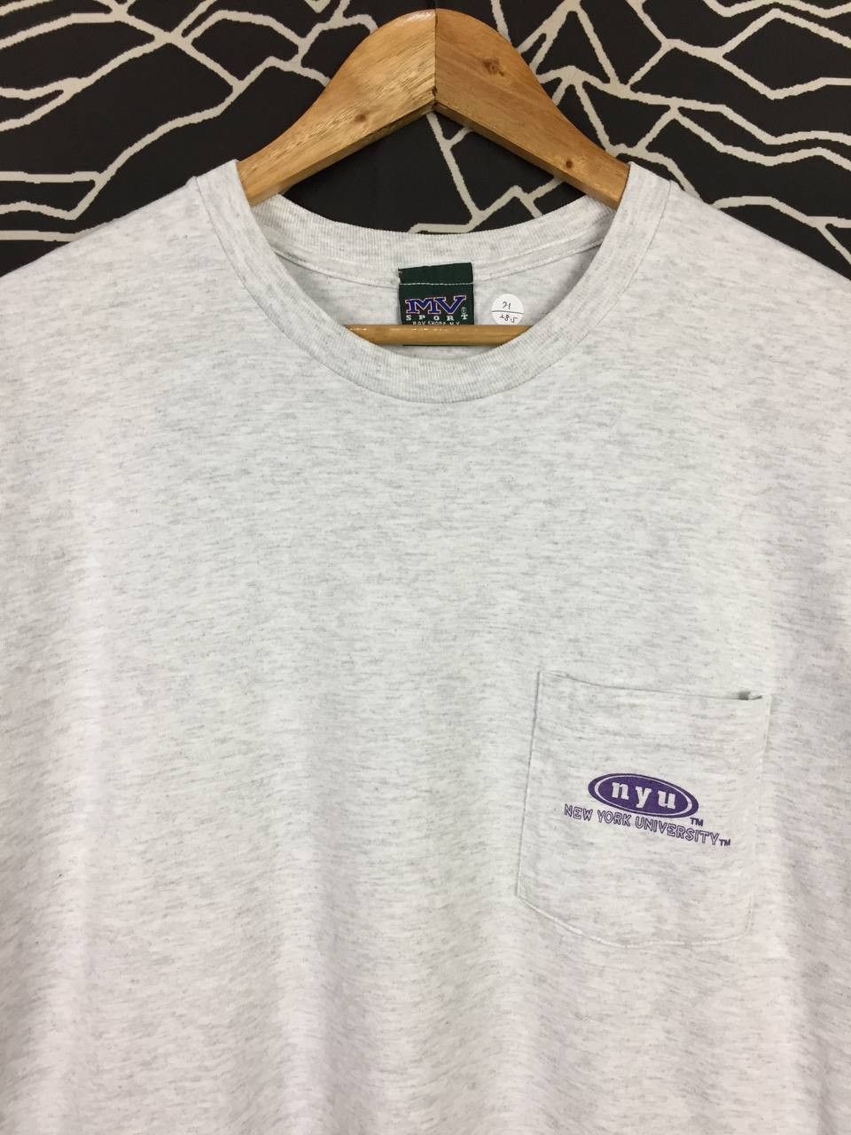 Vintage Vtg 90s MV Sport NYU New York University Pocket Tee Size US M / EU 48-50 / 2 - 3 Thumbnail