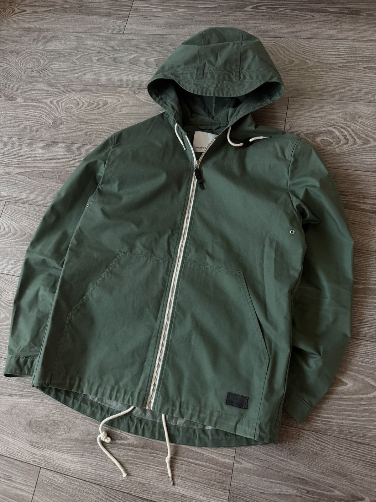 Samsoe Samsoe Samsoe Samsoe Dalgarno Thyme Waxed Waterproof Jacket Size US L / EU 52-54 / 3 - 11 Thumbnail