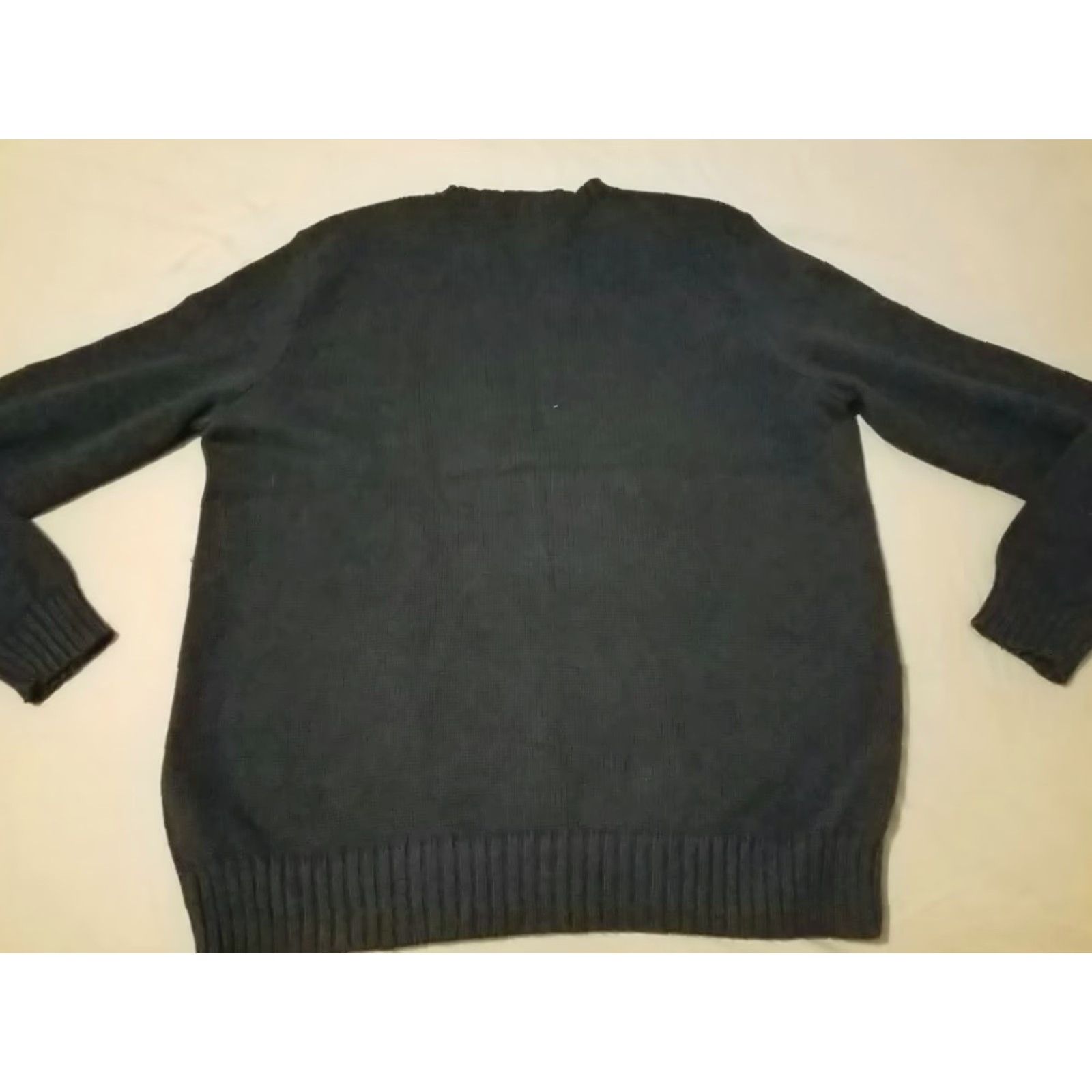 Polo Ralph Lauren Polo Ralph Lauren Sweater Shirt Mens L Large Navy Blue Cotton Crew Pullover Size US L / EU 52-54 / 3 - 5 Thumbnail