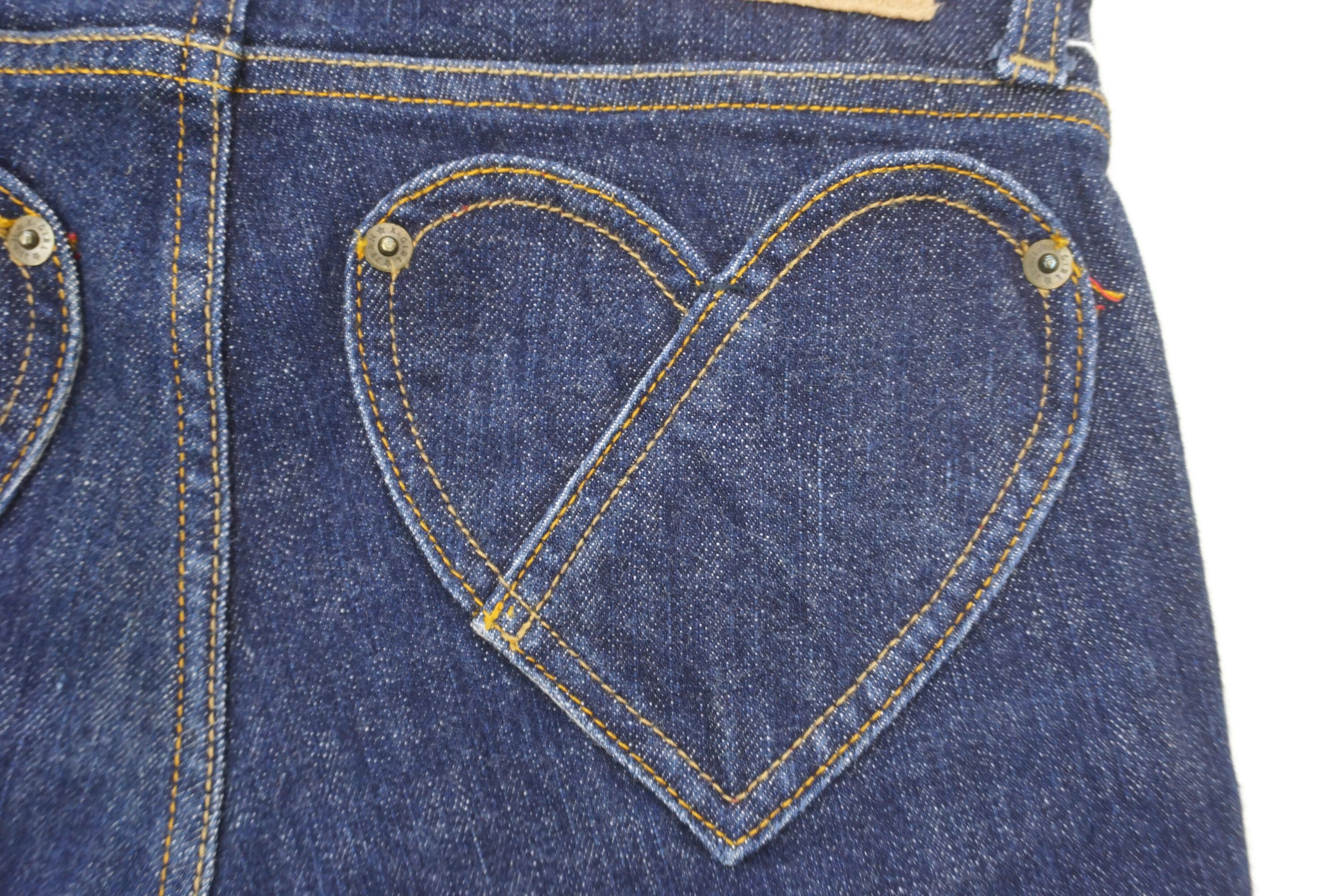 Japanese Brand X-Girl Jeans fits W24xL29 Made in Japan Low Rise Love Shaped Size 24" / US 00 / IT 34 - 8 Thumbnail