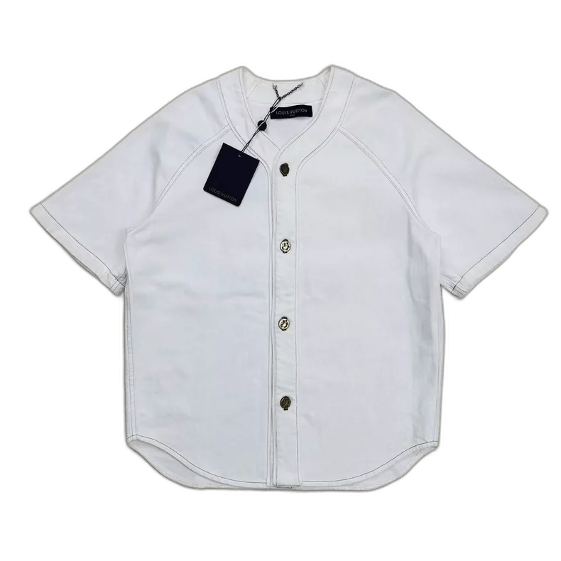 Louis Vuitton Patterned Short Sleeve Denim Shirt