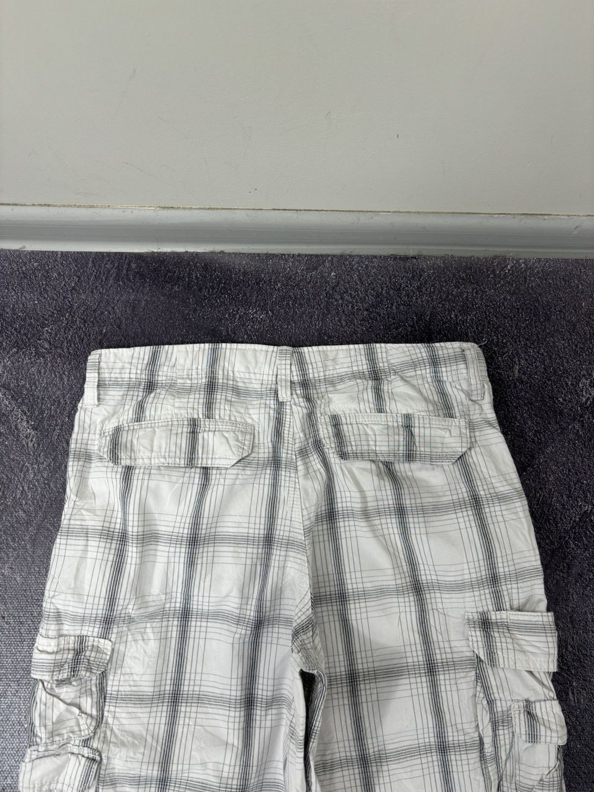 Lee Vintage Lee Dungarees Y2K Hype Check Casual Cargo Shorts Size US 30 / EU 46 - 20 Thumbnail