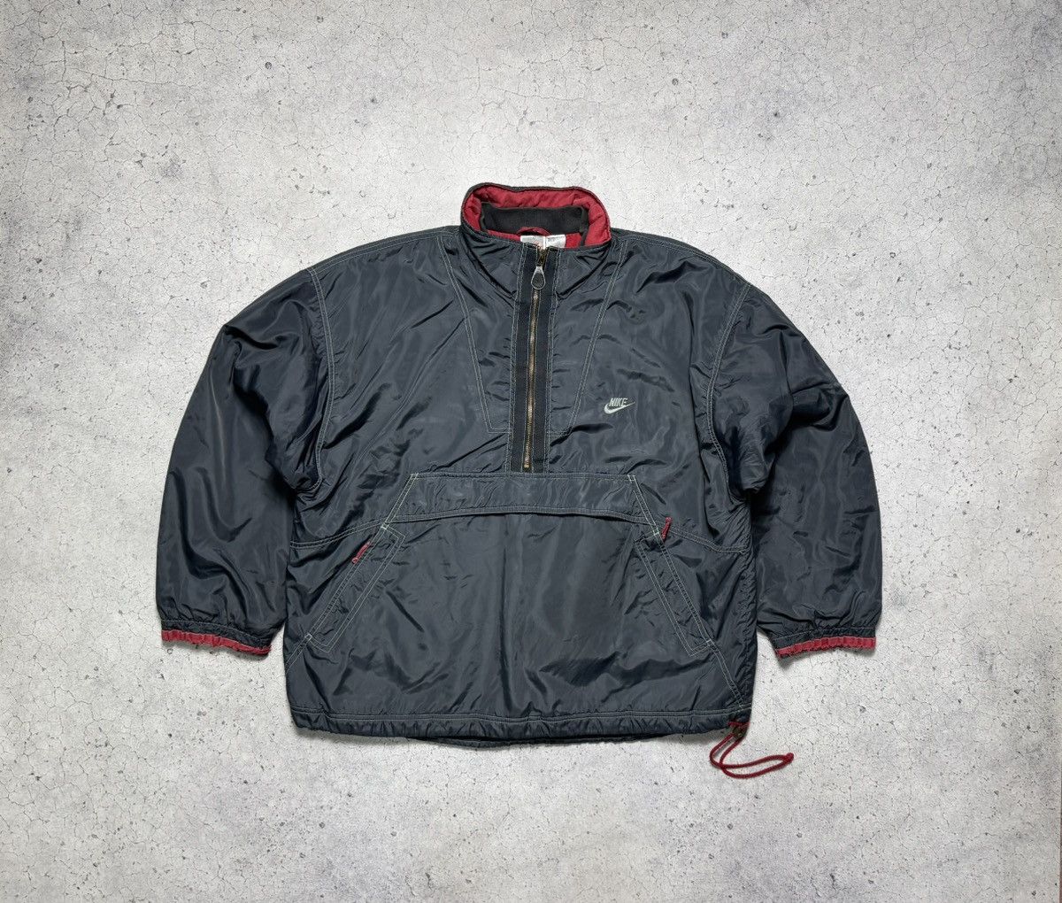 Nike Vintage 80s Nike Oregon Nylon Jacket 1/2 Zip Anorak Big Logo Size US L / EU 52-54 / 3 - 2 Thumbnail