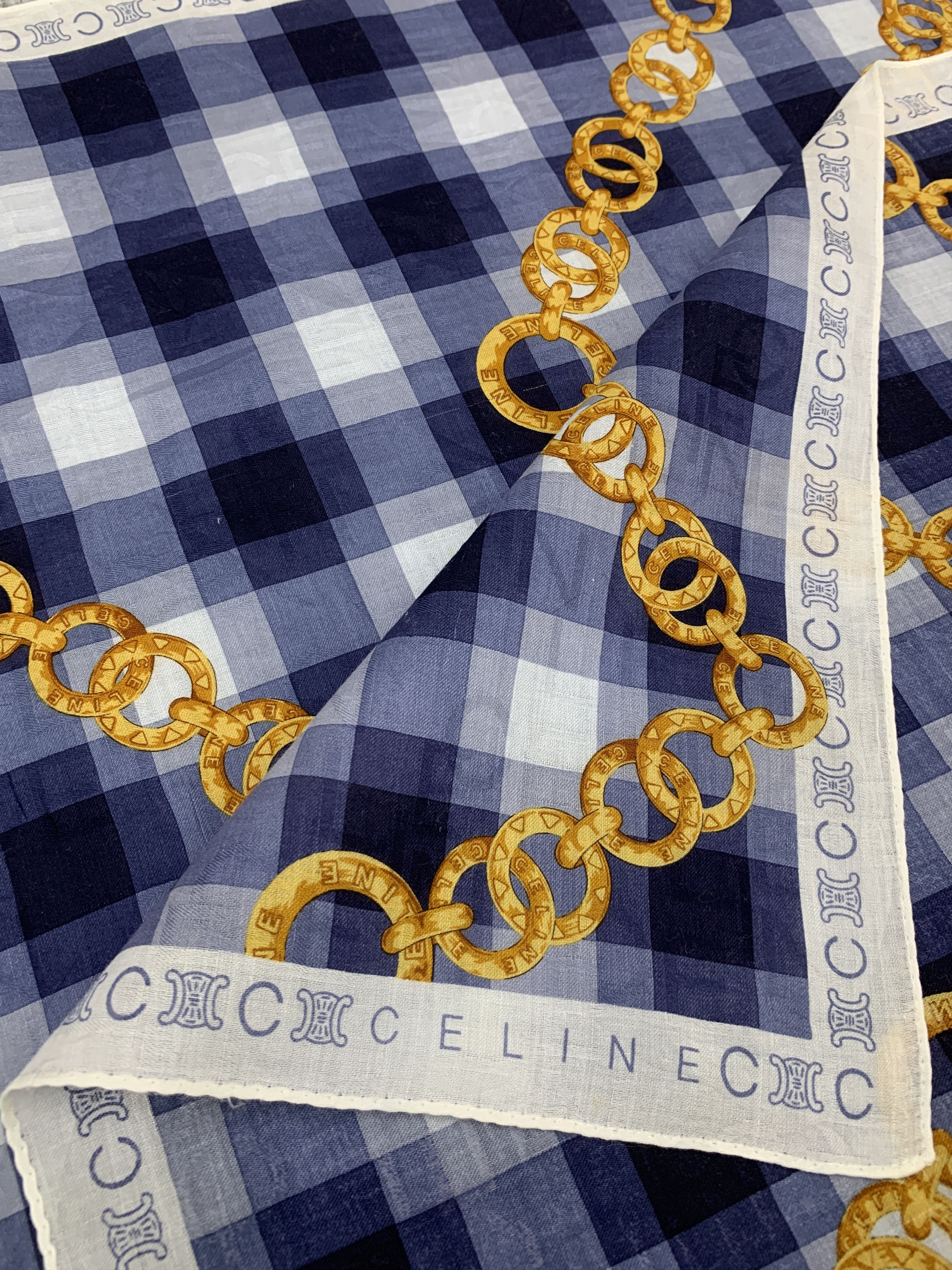 Celine × Vintage Vintage Celine Neckerchief/ Handkerchief Scarves - HKA901 Size ONE SIZE - 8 Thumbnail