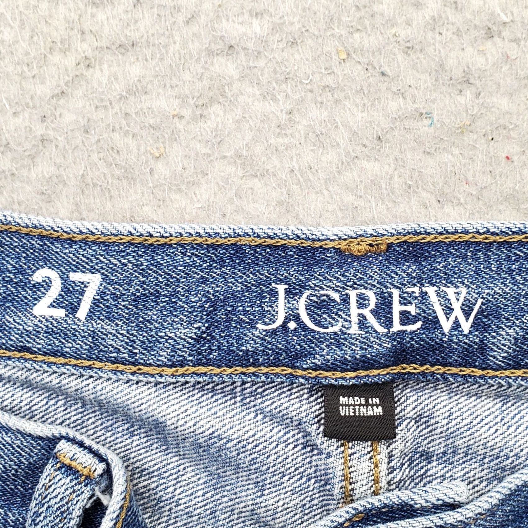 J.Crew J.Crew Jeans Womens 27 Blue Denim Faded Frayed Hem Whiskered Straight Leg 9692-3 Size 27" / US 4 / IT 40 - 7 Thumbnail
