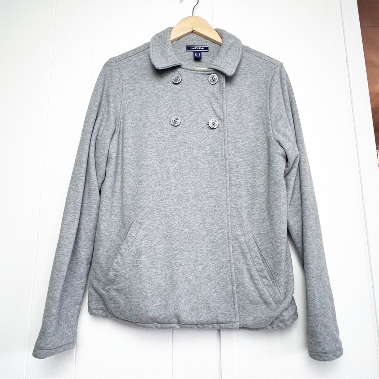 Lands' End Land’s End Grey Sweatshirt Jacket Women’s Size Medium Size M / US 6-8 / IT 42-44 - 2 Thumbnail