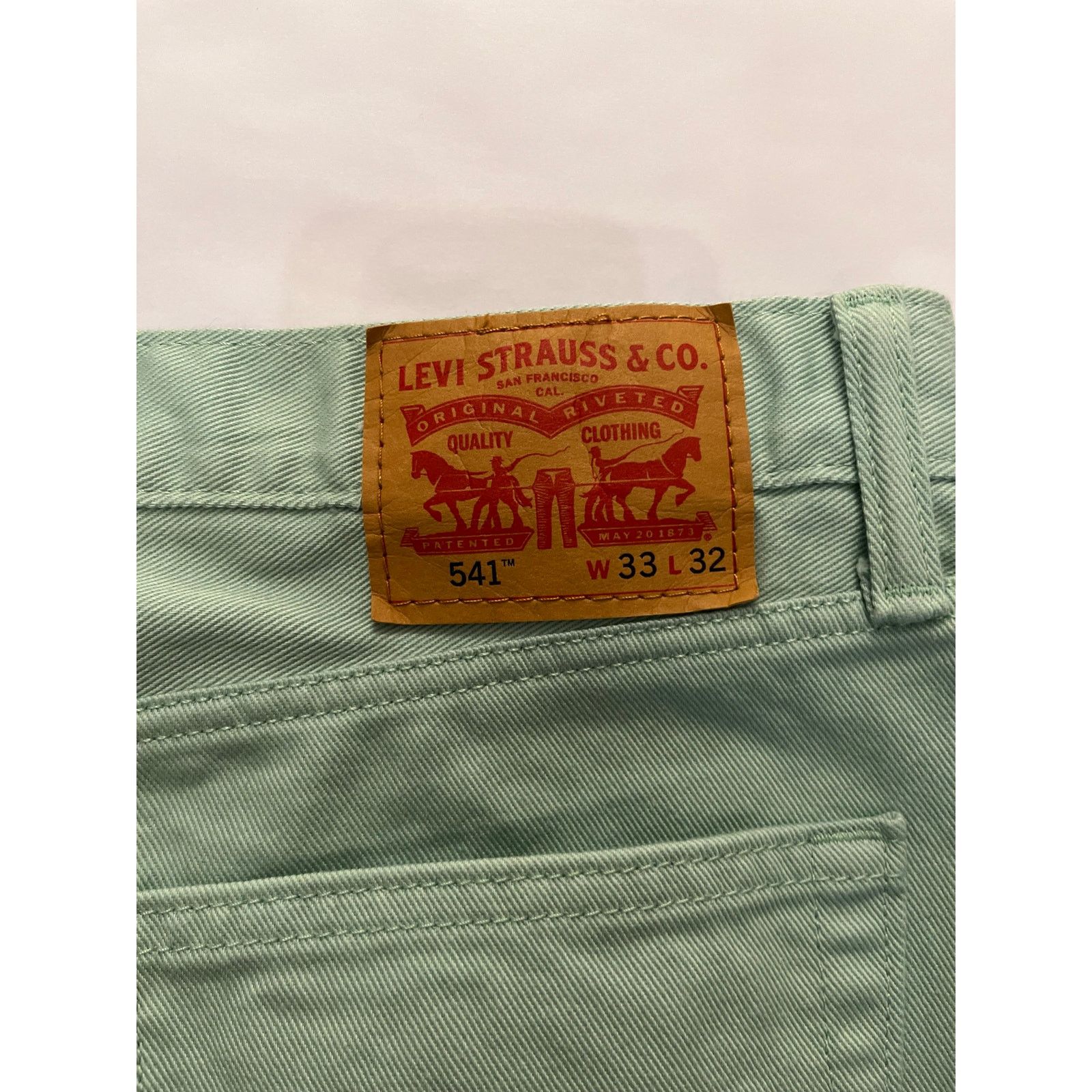 Levi's Levis Mens 541 Jeans Athletic Fit Stretch Green Size 33x32 Size US 33 - 4 Thumbnail