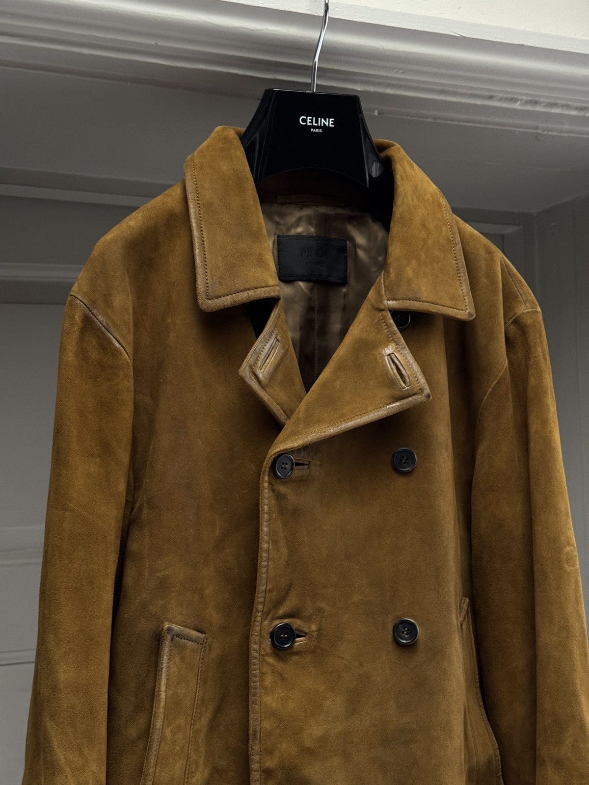 Prada Prada Men’s Brown Suede Double Breasted Jacket size IT 52 Size US L / EU 52-54 / 3 - 4 Thumbnail