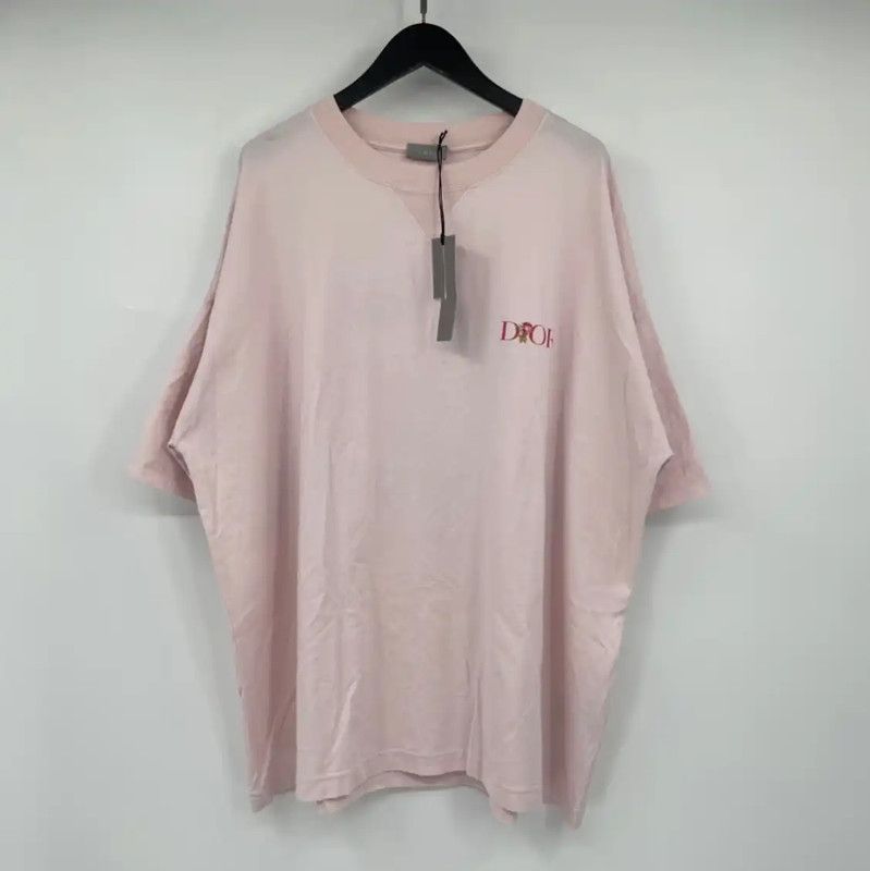 Dior Dior Pink Cotton Short Sleeve T-Shirt 0089 Size US XL / EU 56 / 4 - 1 Thumbnail