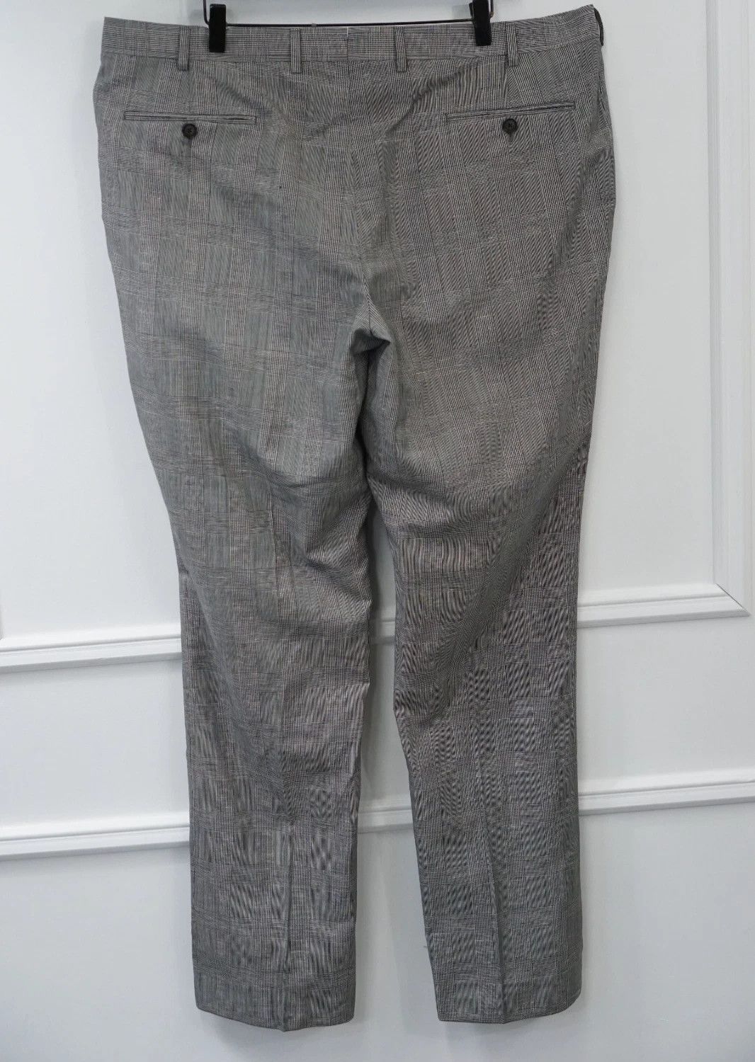Suitsupply Men Suitsupply Pants Grey Wool & Linen Brescia Plaid UK/US50 Size 50R - 2 Thumbnail